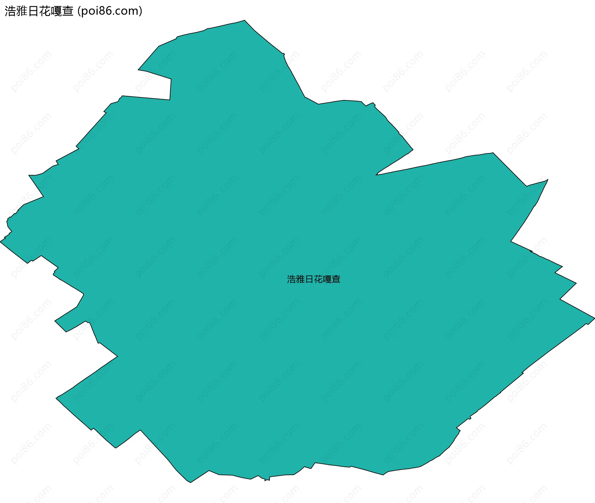 浩雅日花嘎查边界地图