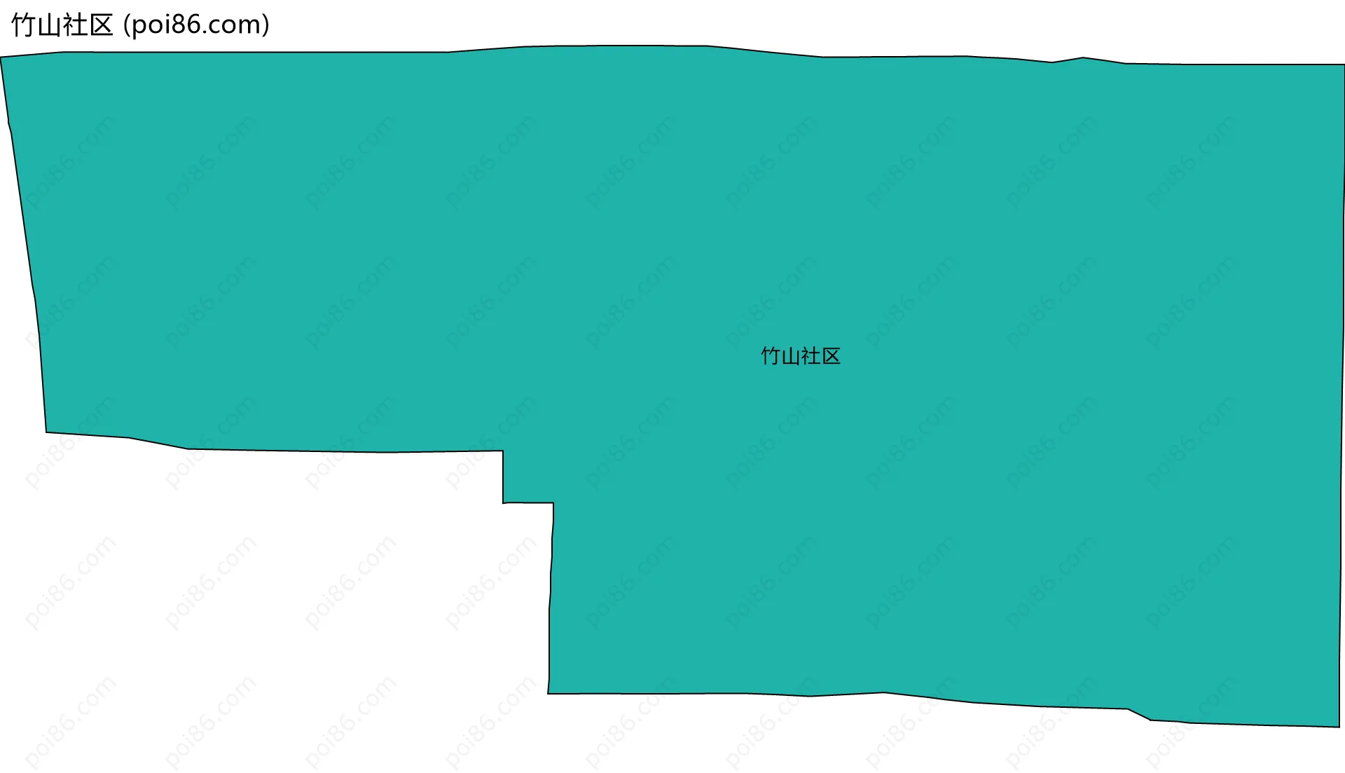 竹山社区边界地图
