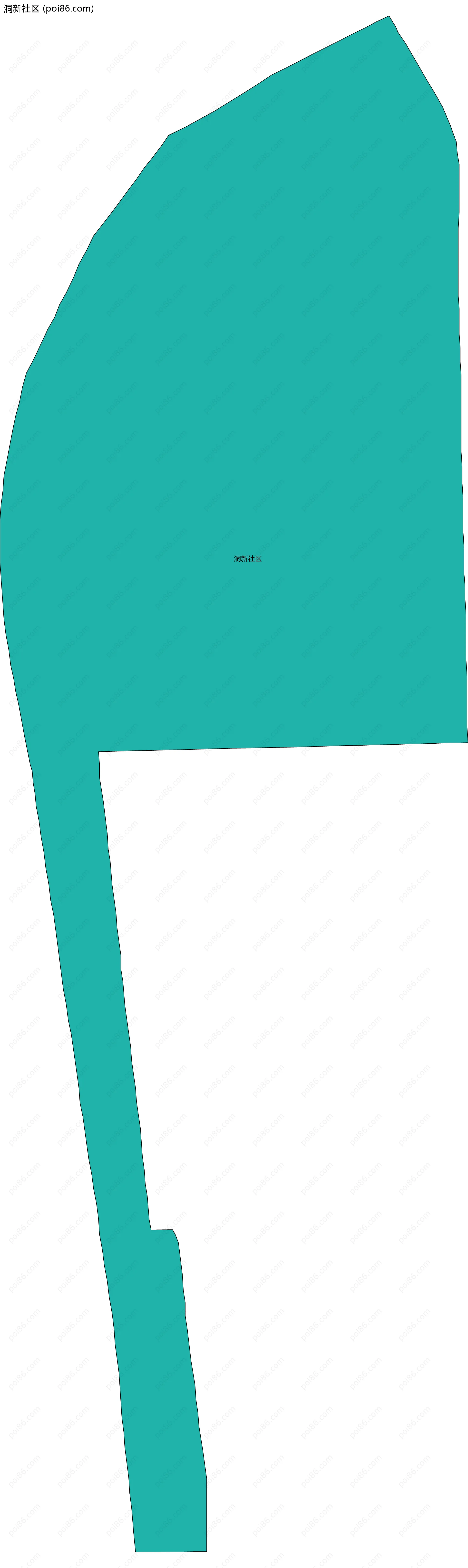 洞新社区边界地图