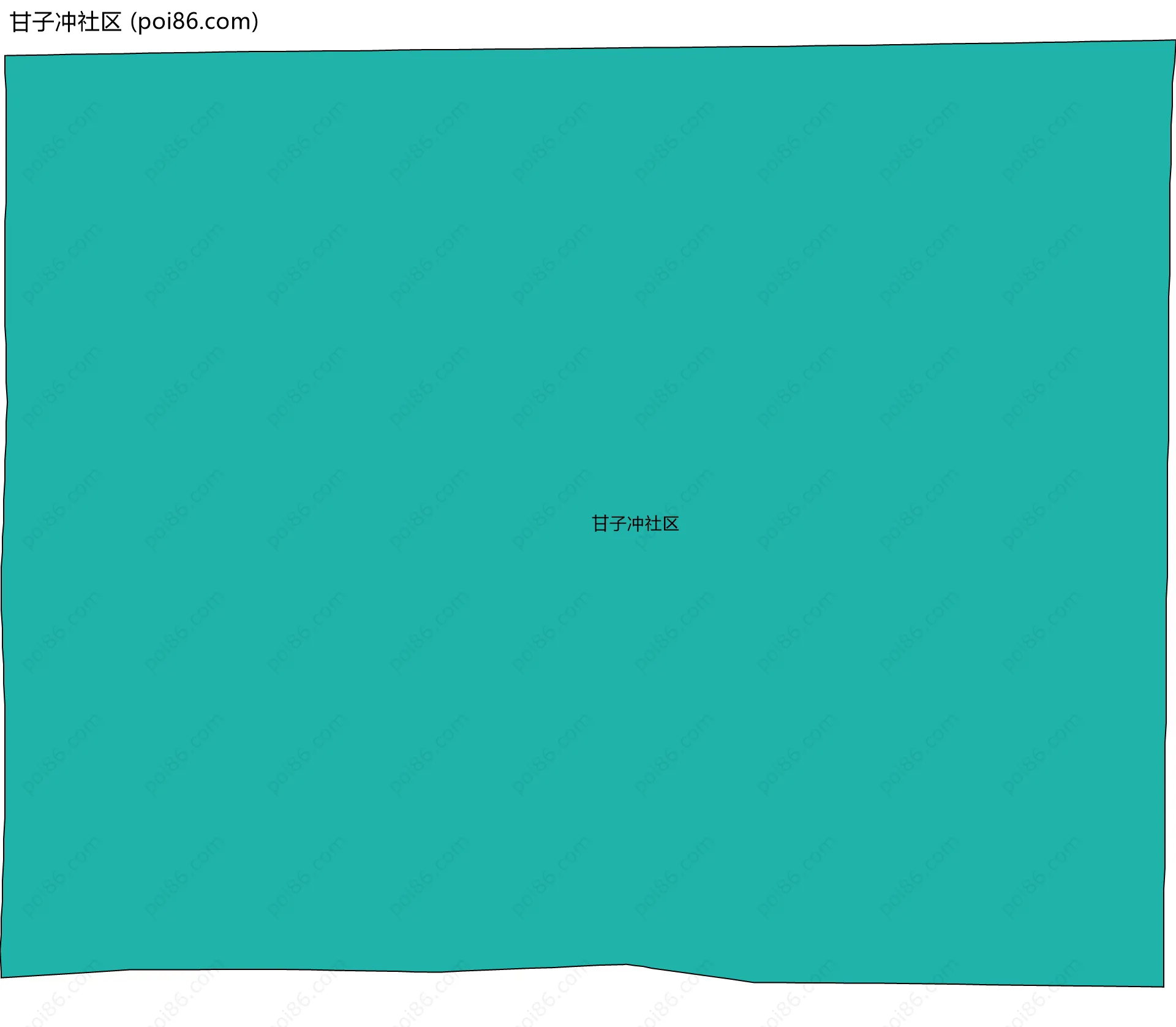 甘子冲社区边界地图
