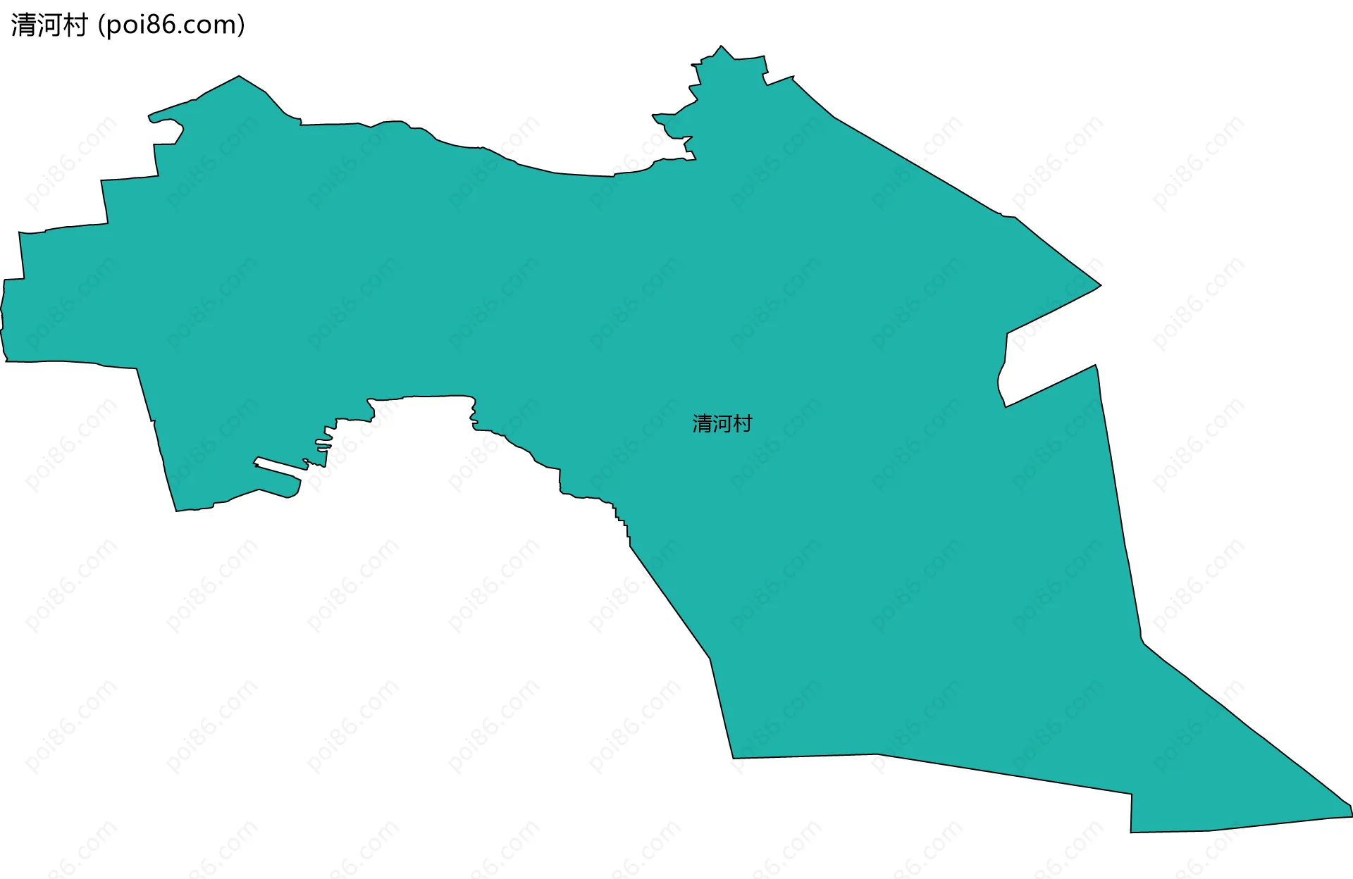 清河村边界地图