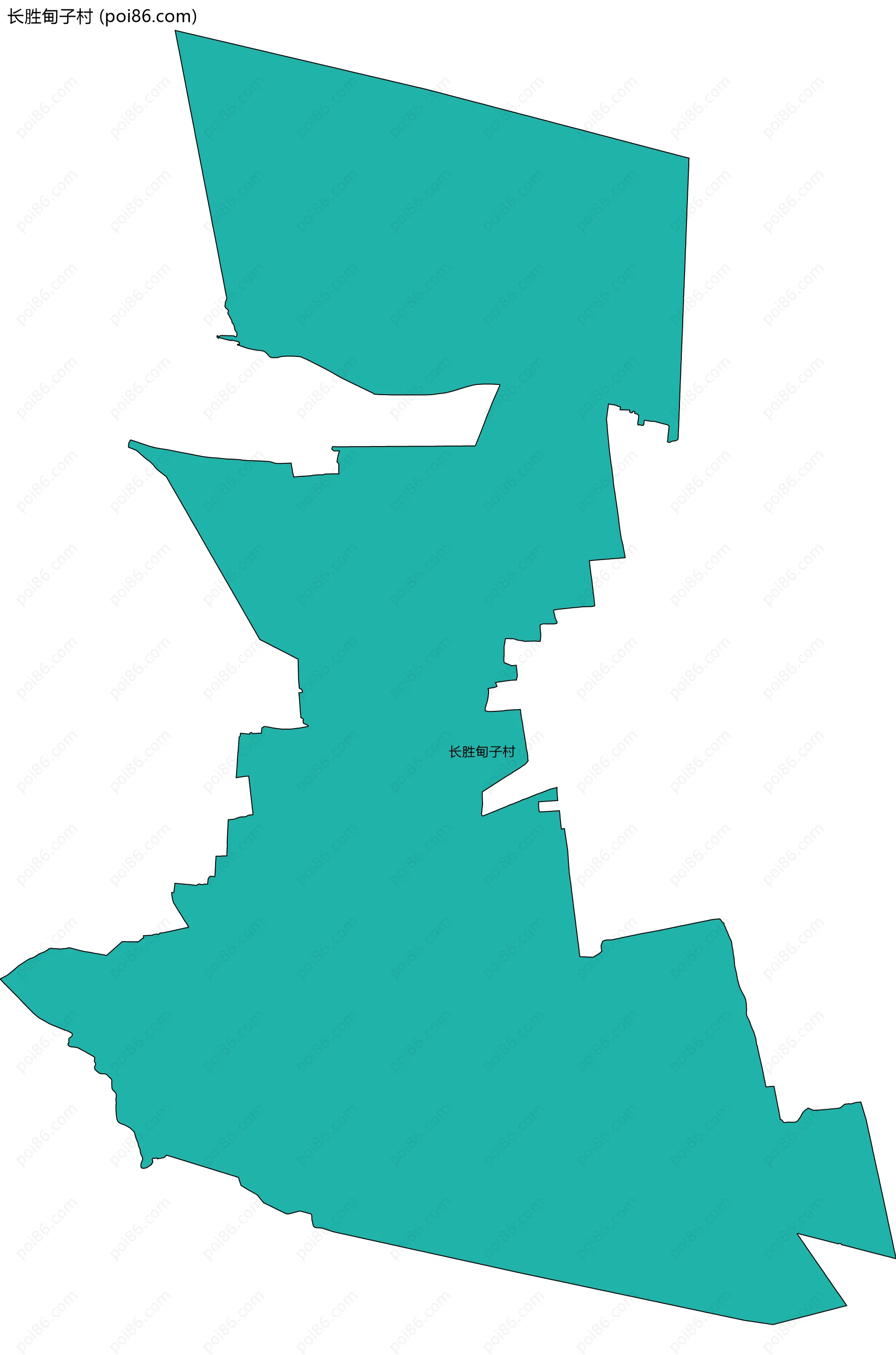 长胜甸子村边界地图