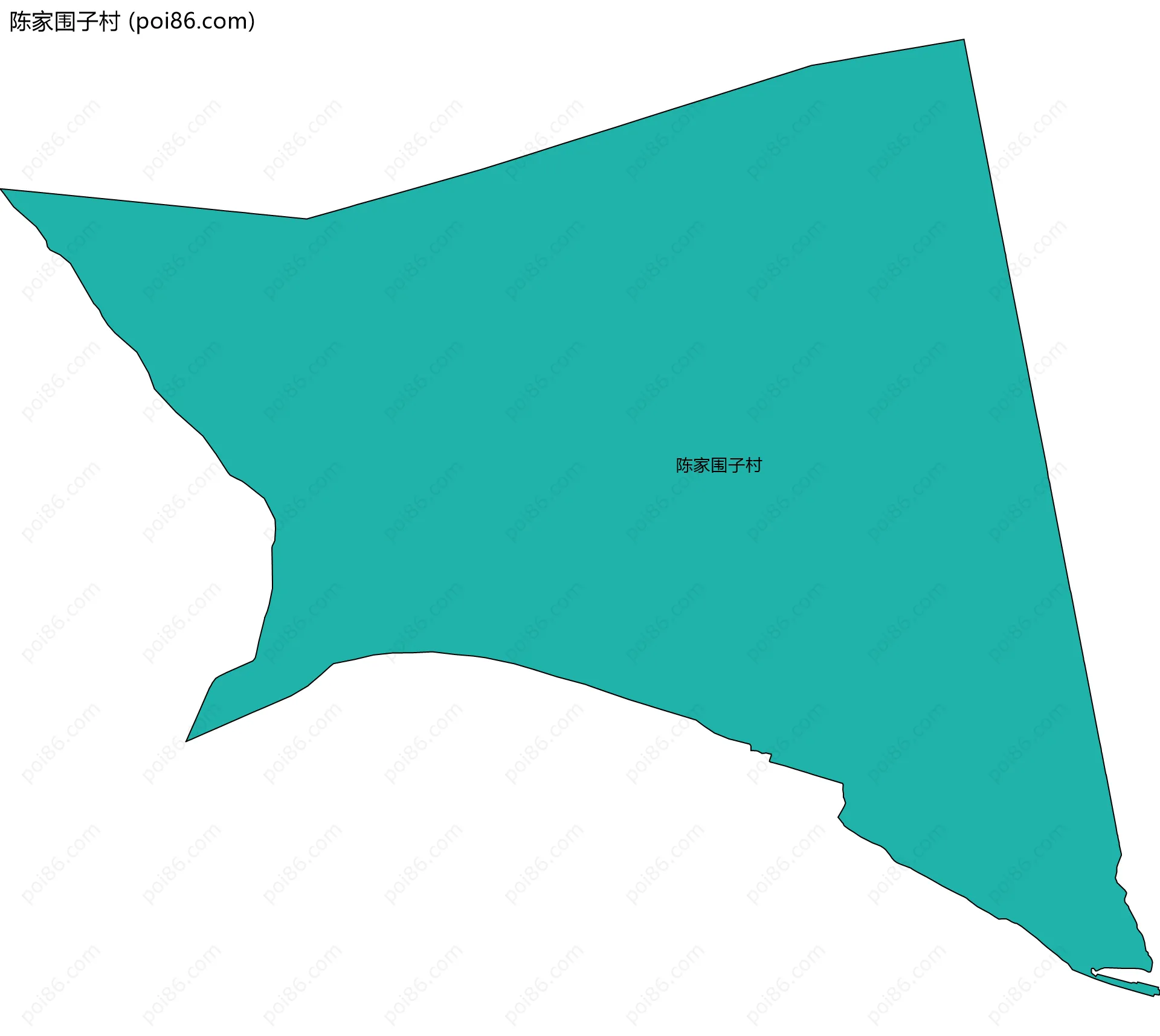 陈家围子村边界地图