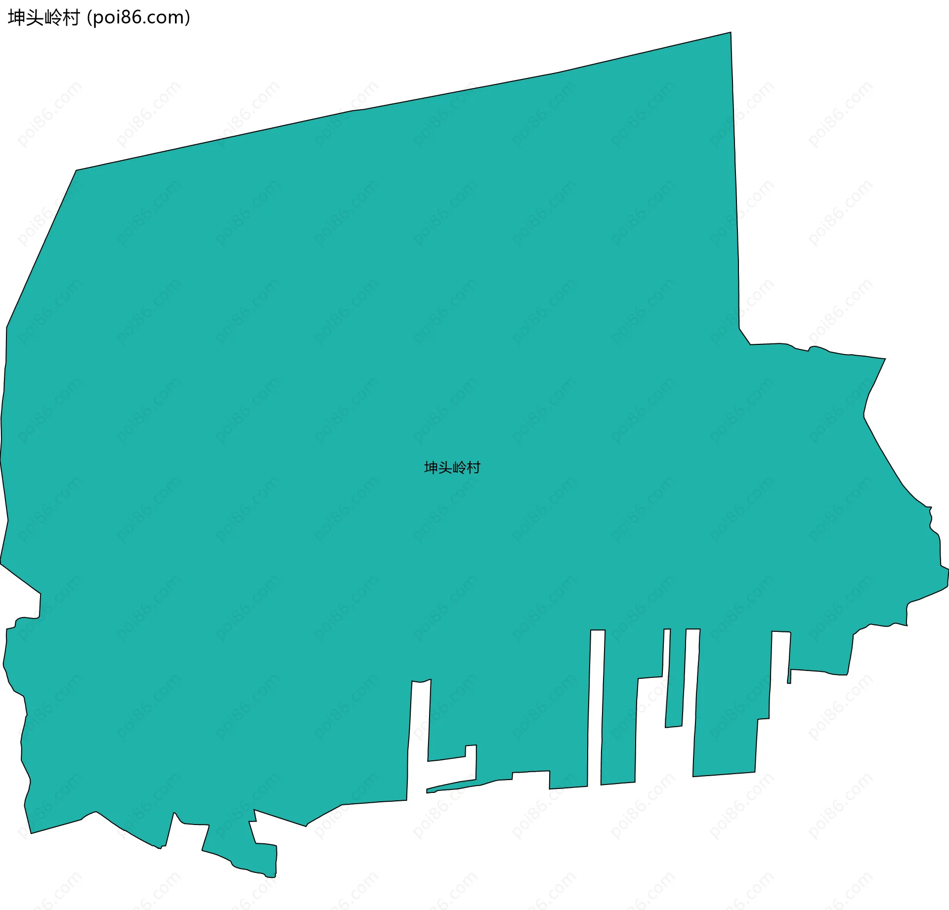 坤头岭村边界地图