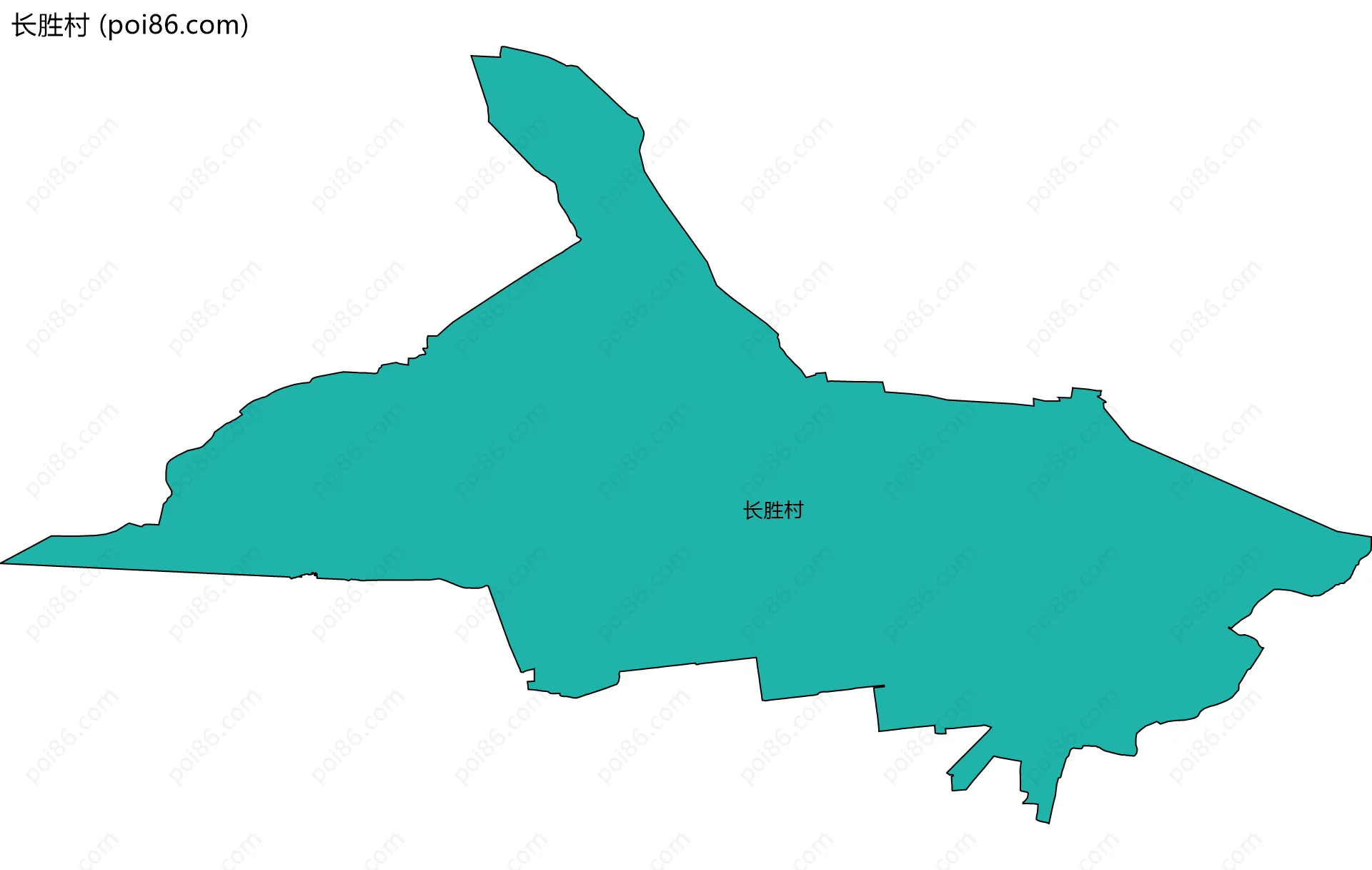 长胜村边界地图