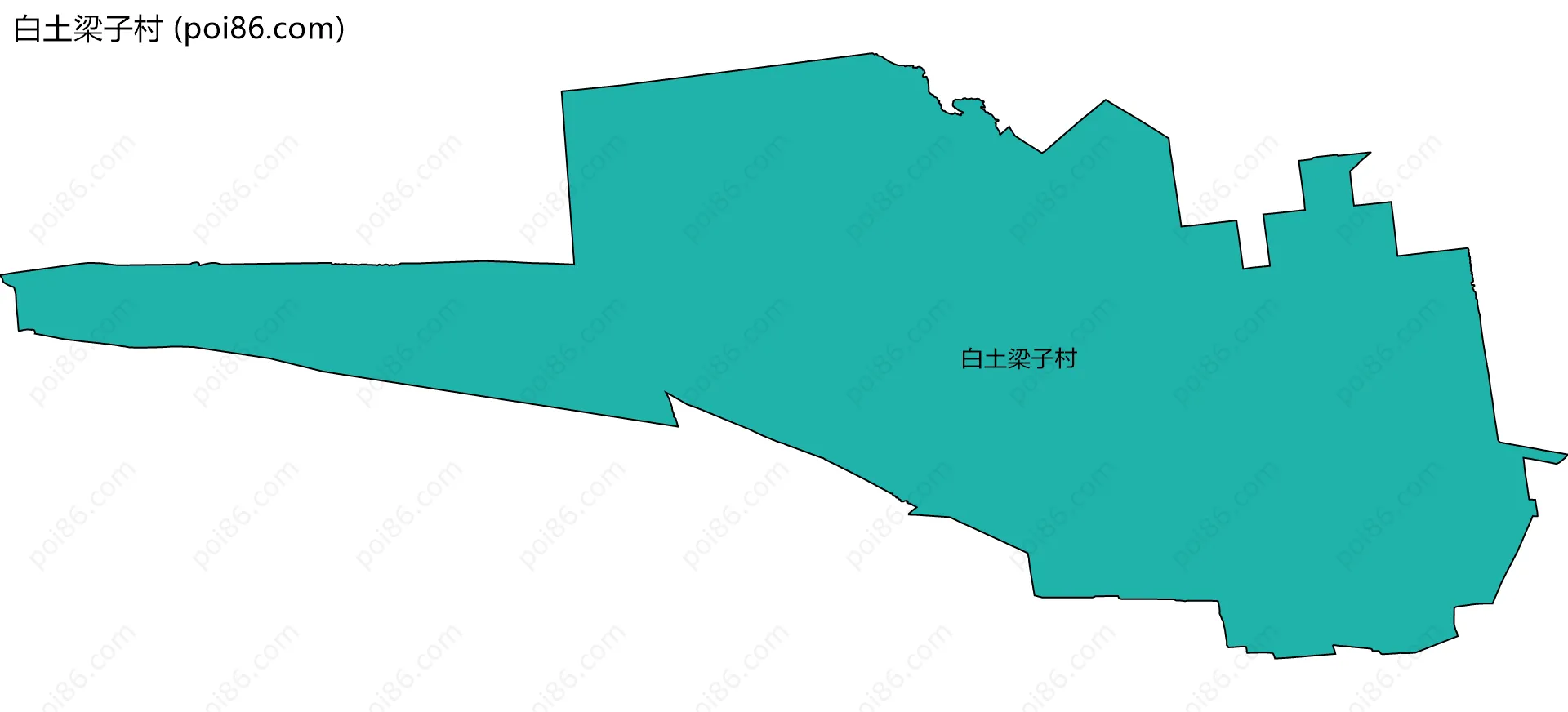 白土梁子村边界地图