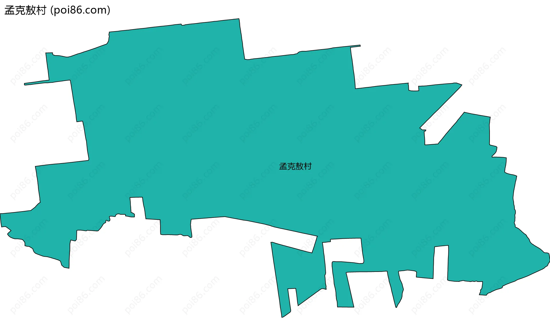 孟克敖村边界地图