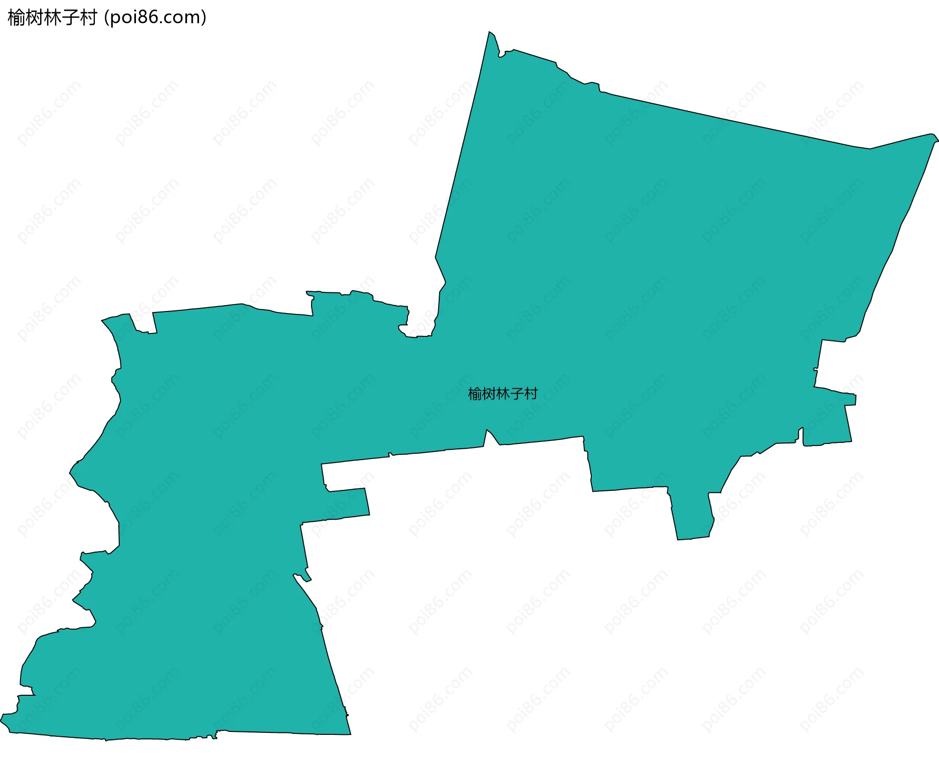 榆树林子村边界地图