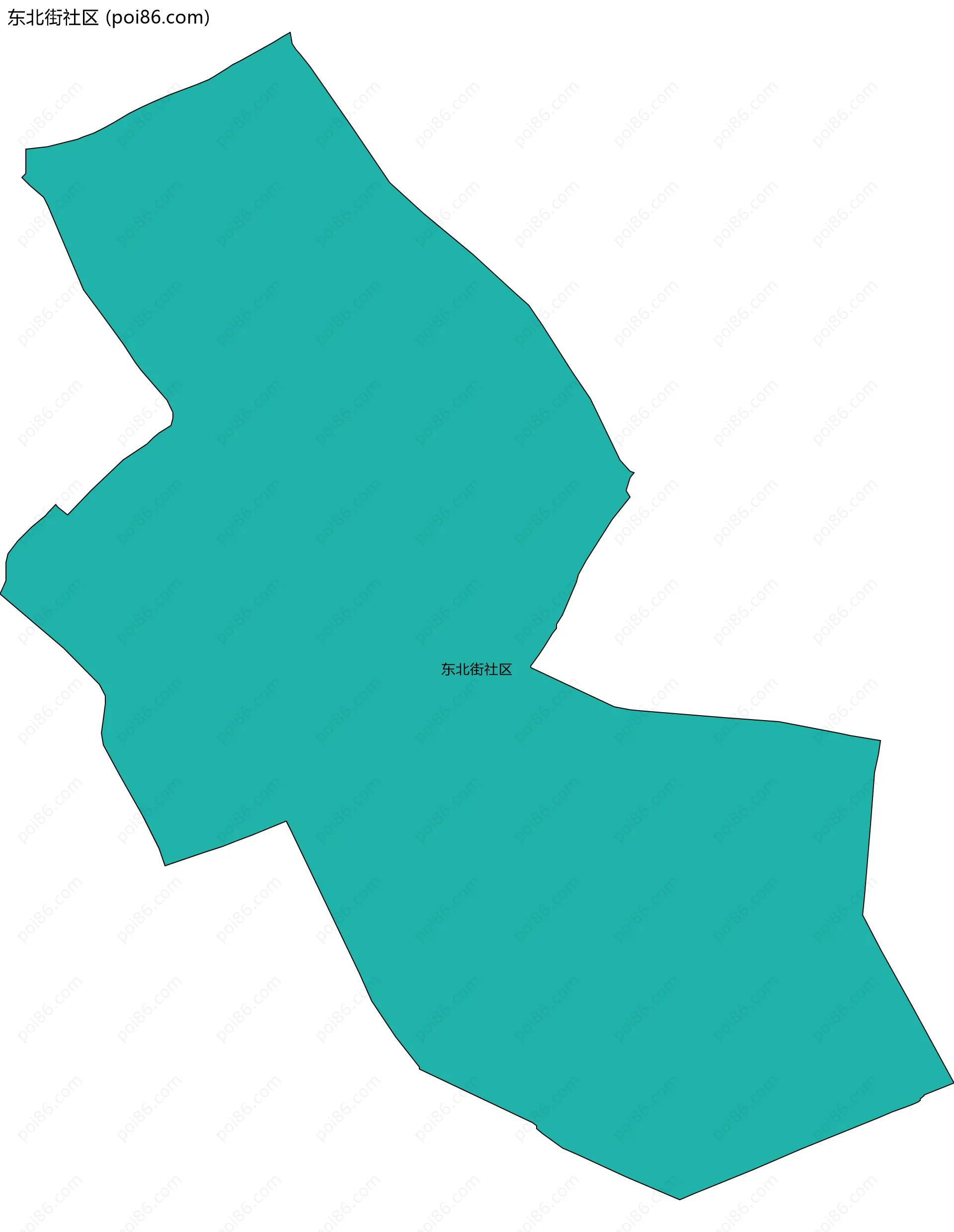 东北街社区边界地图