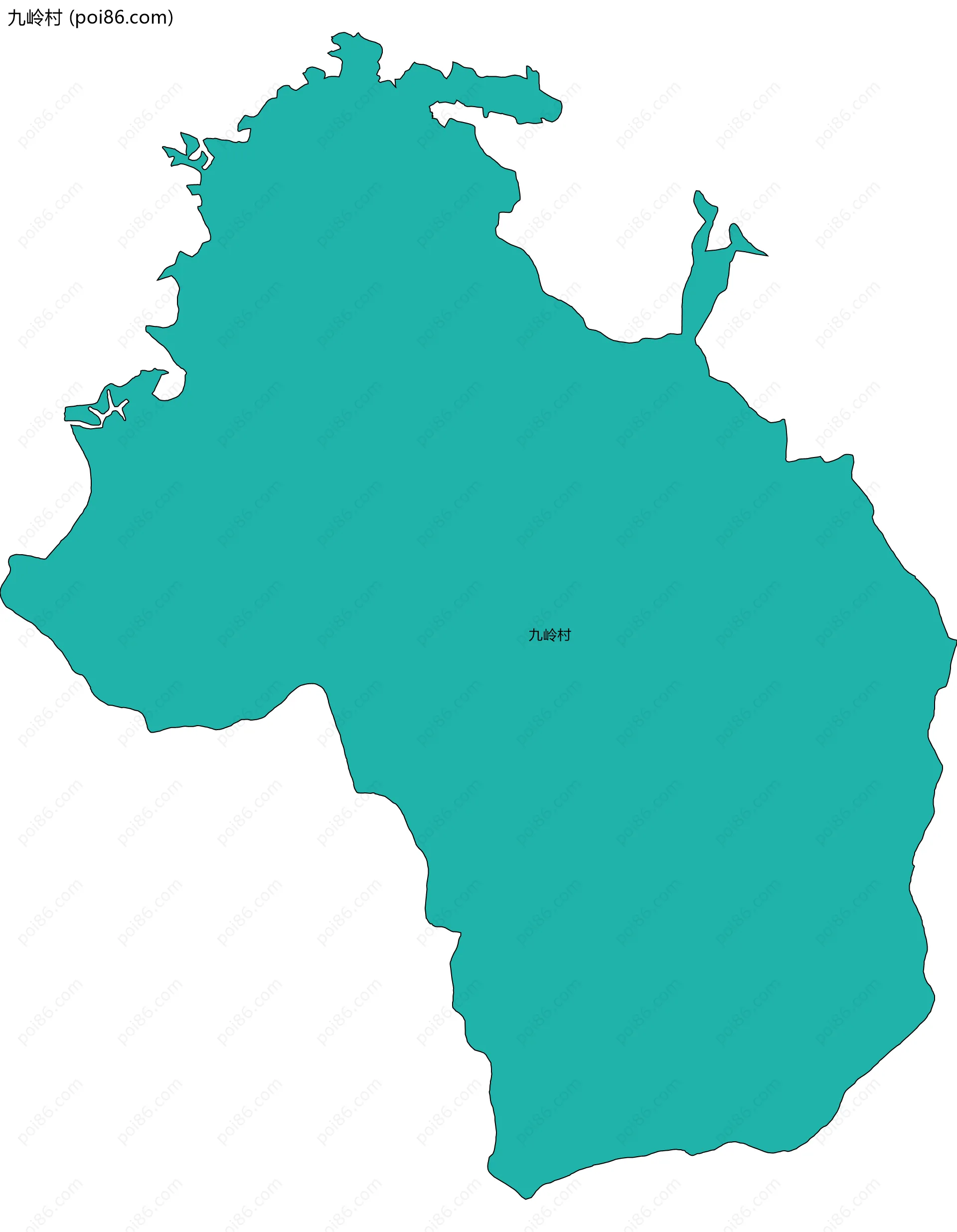 九岭村边界地图