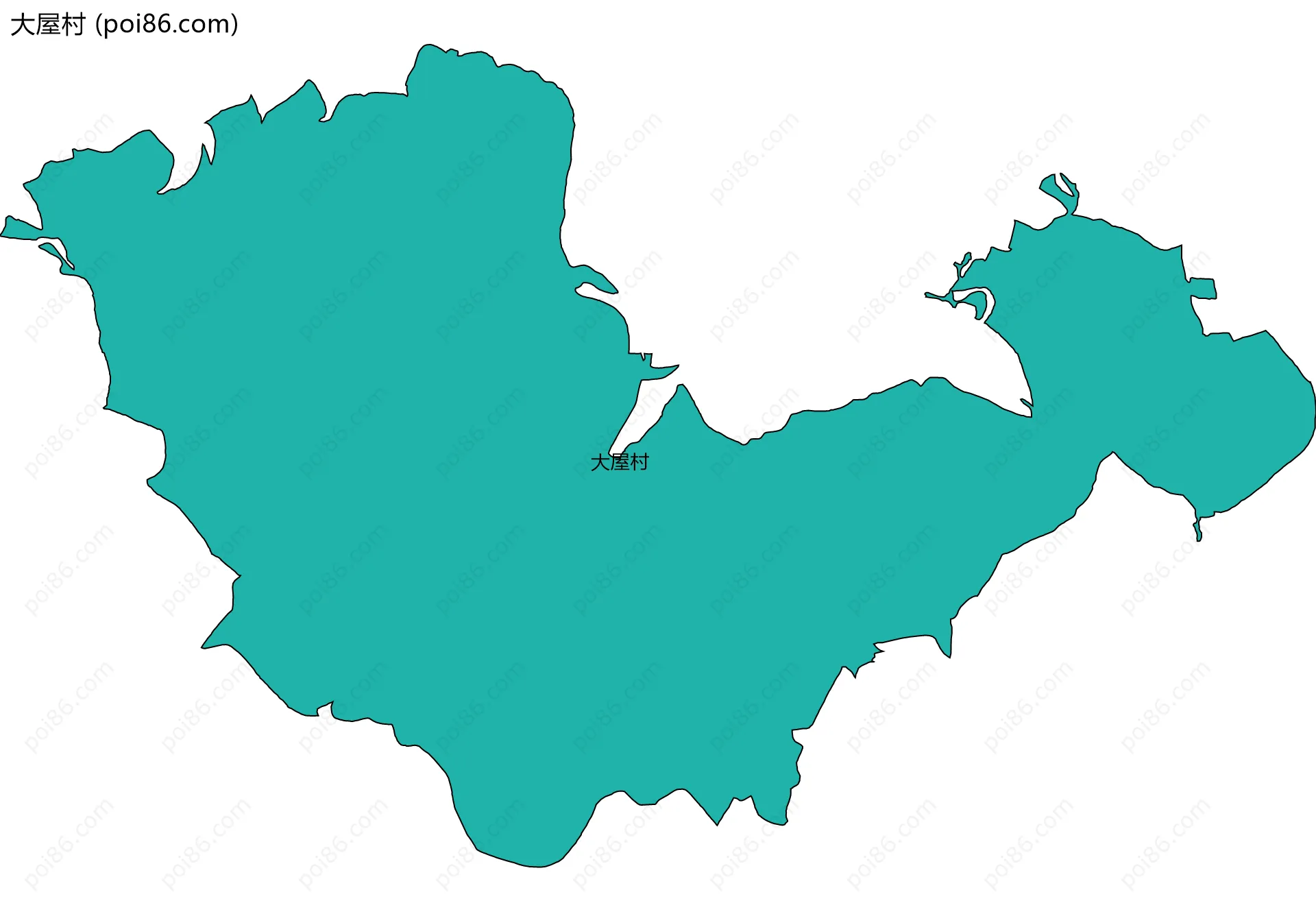 大屋村边界地图