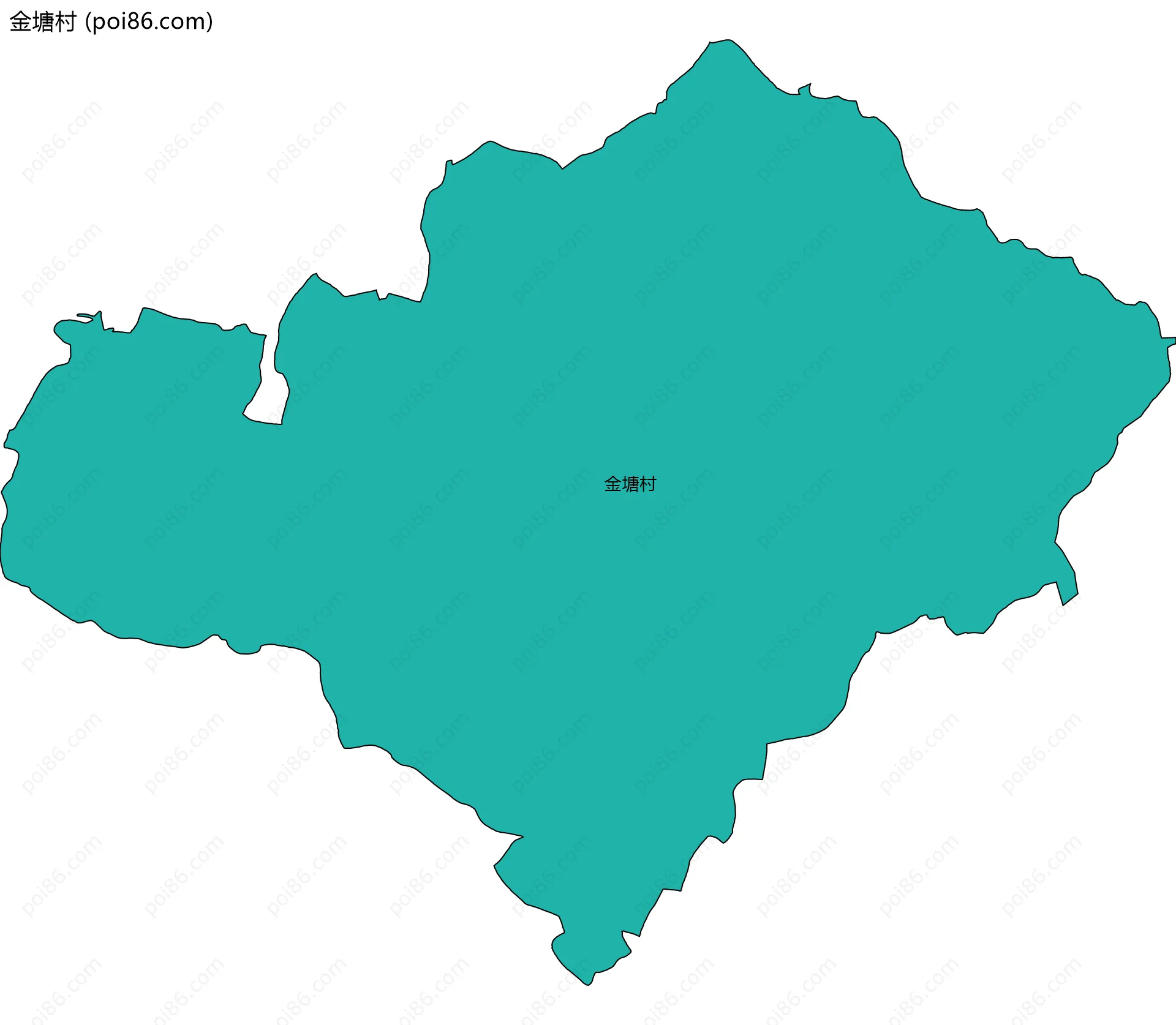 金塘村边界地图