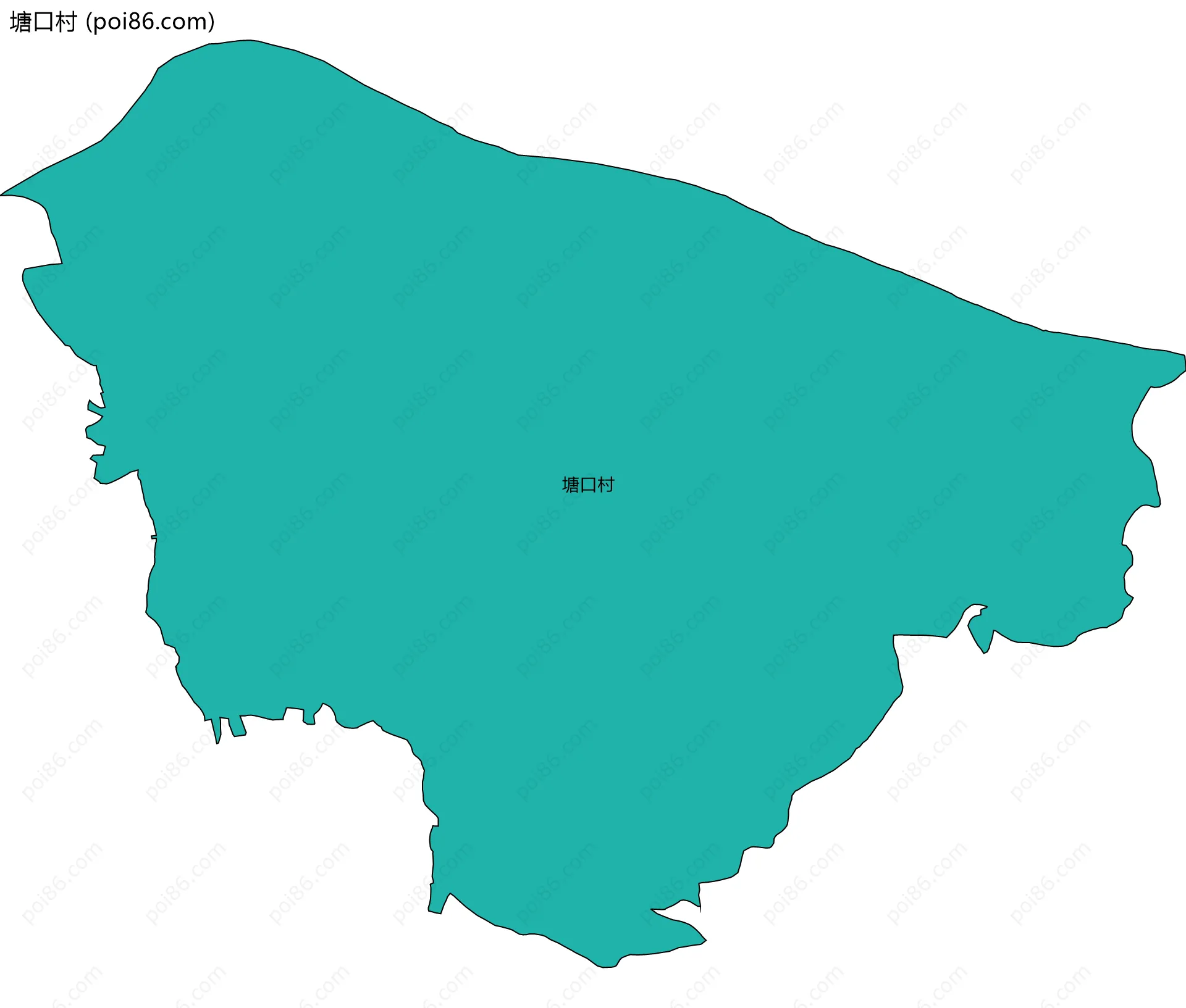 塘口村边界地图