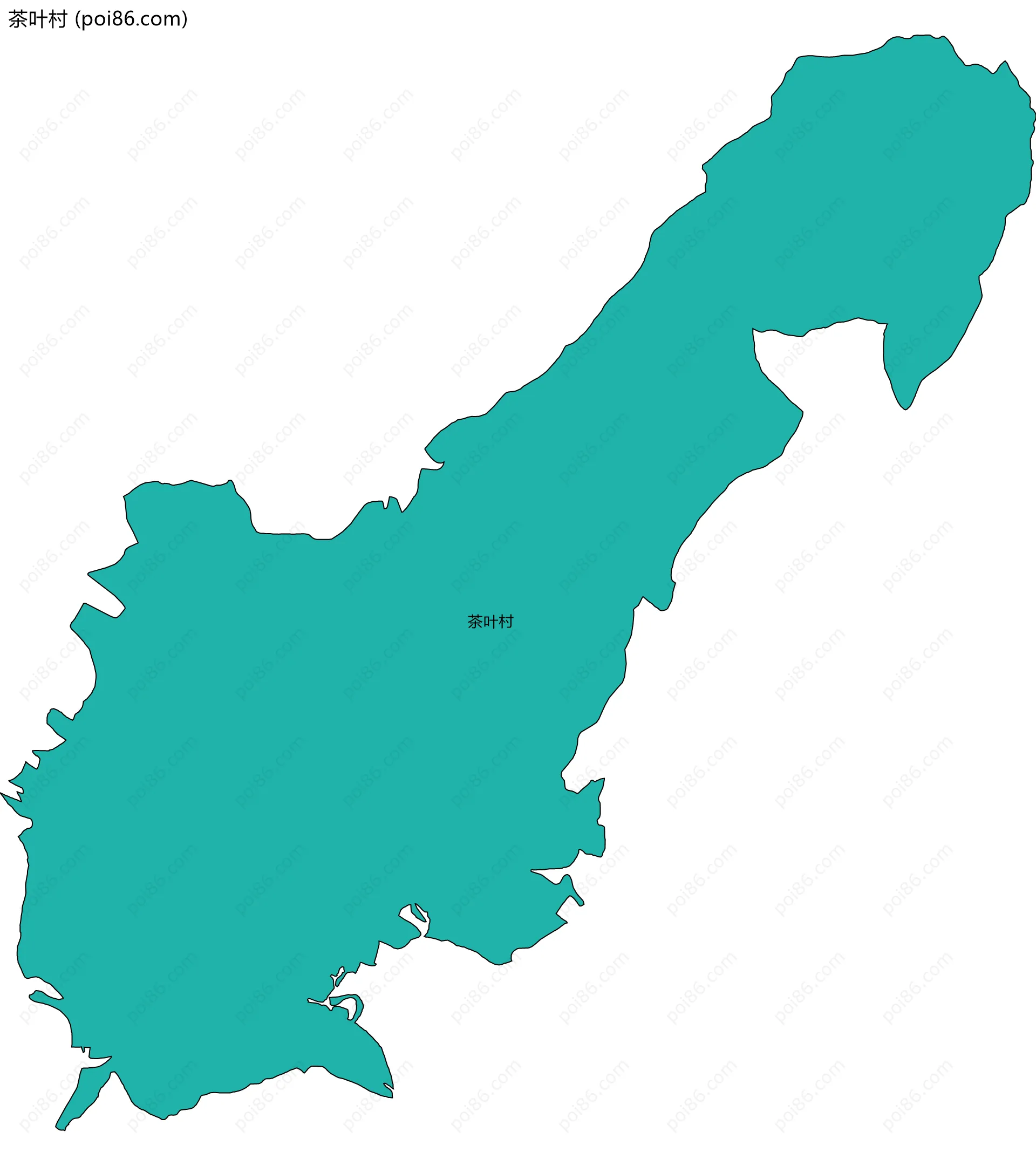 茶叶村边界地图