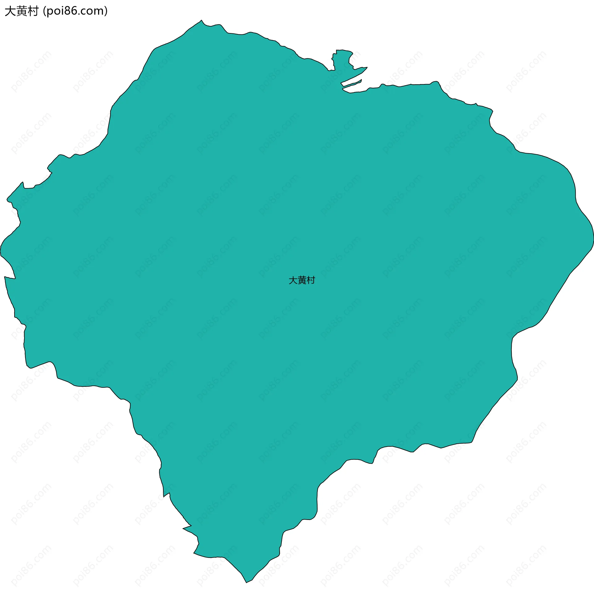 大黄村边界地图