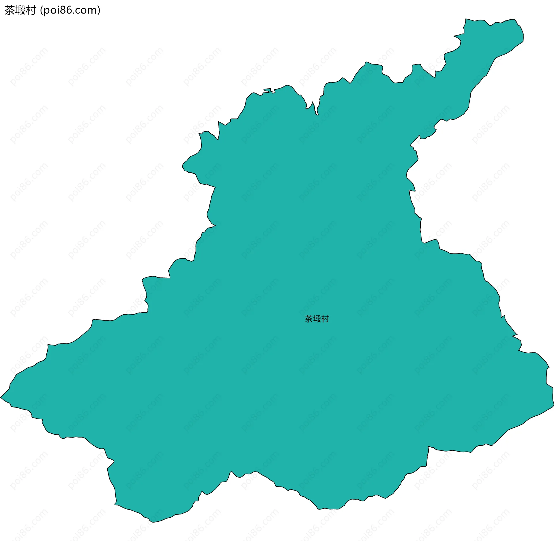 茶塅村边界地图