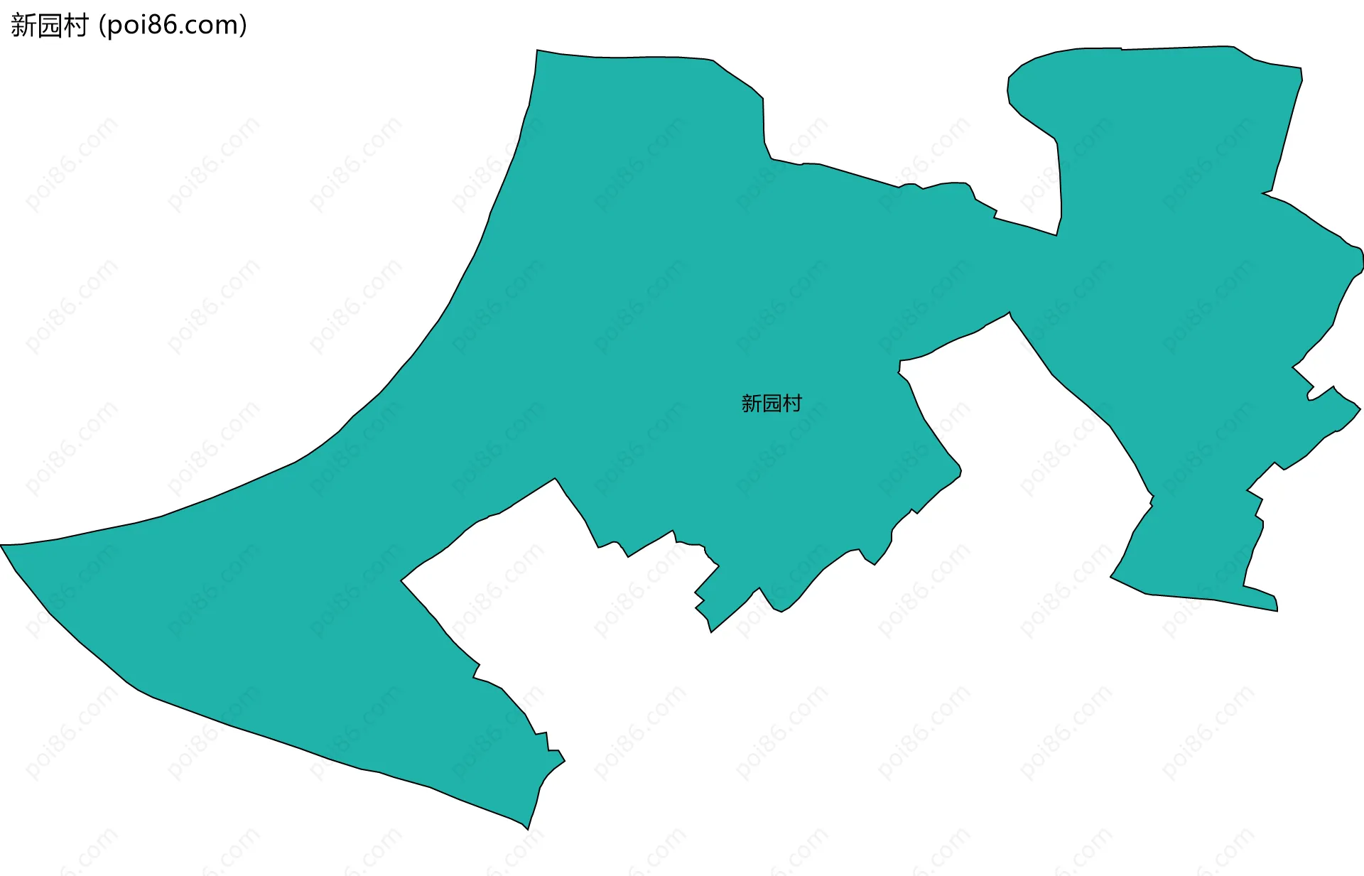 新园村边界地图