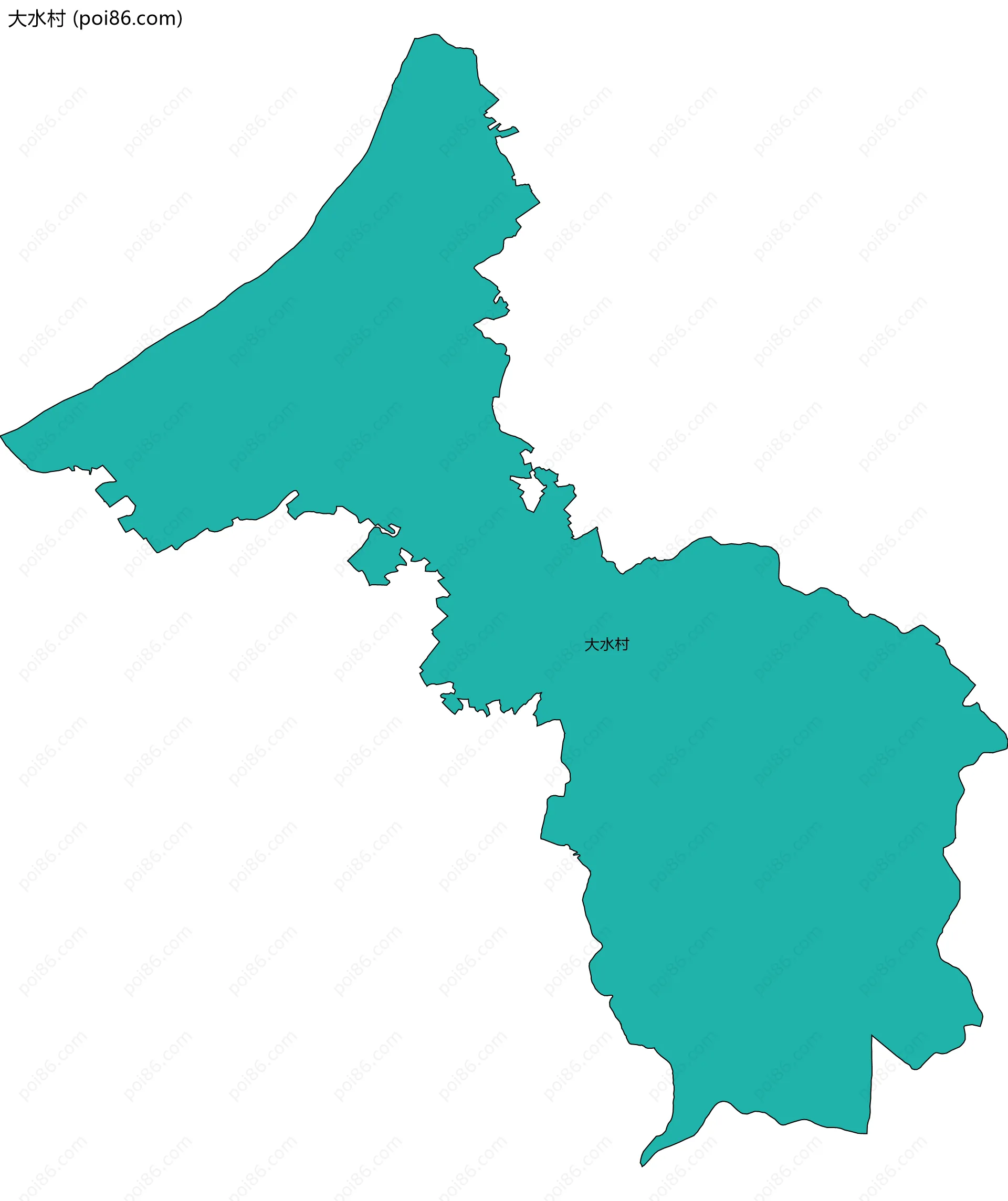 大水村边界地图