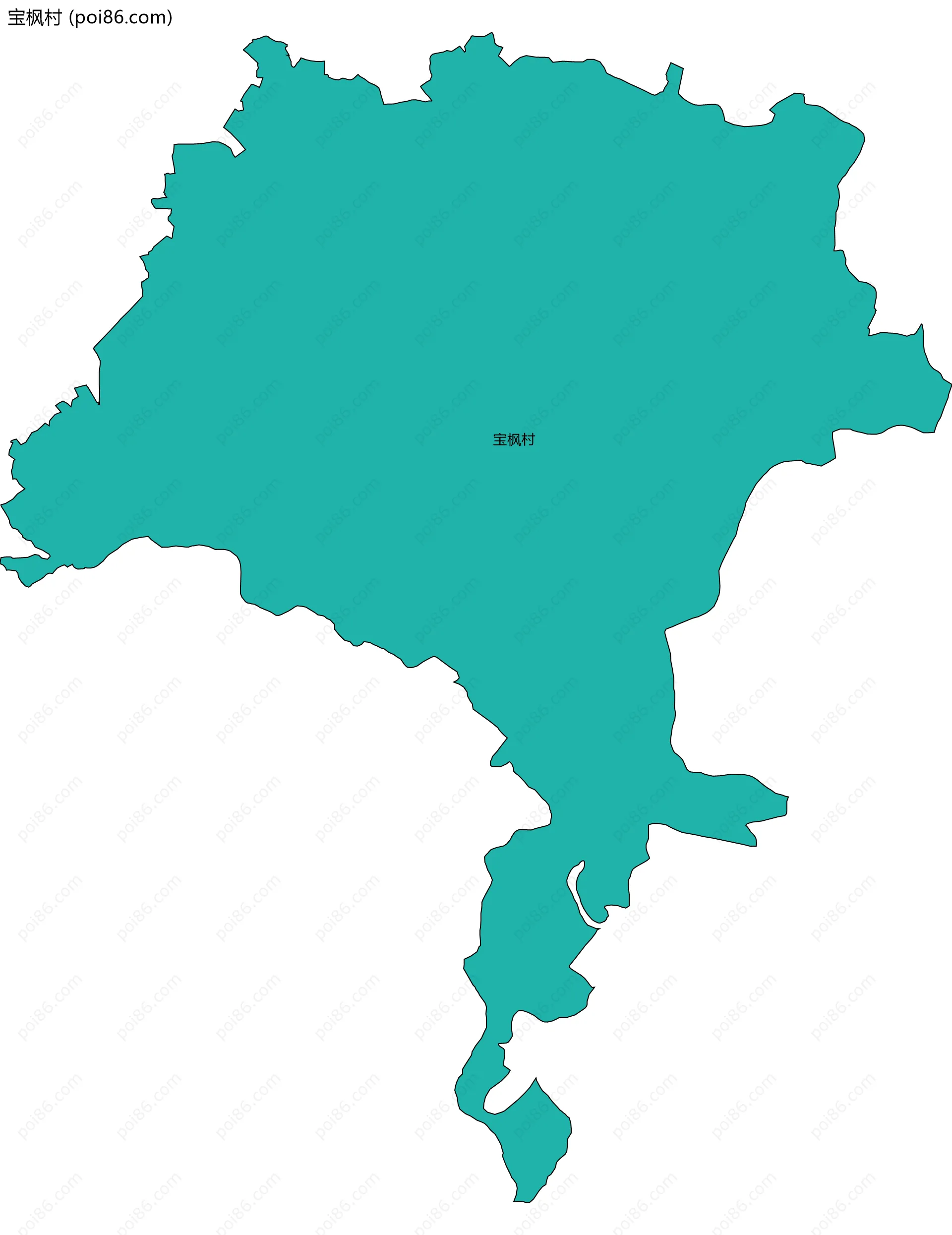 宝枫村边界地图