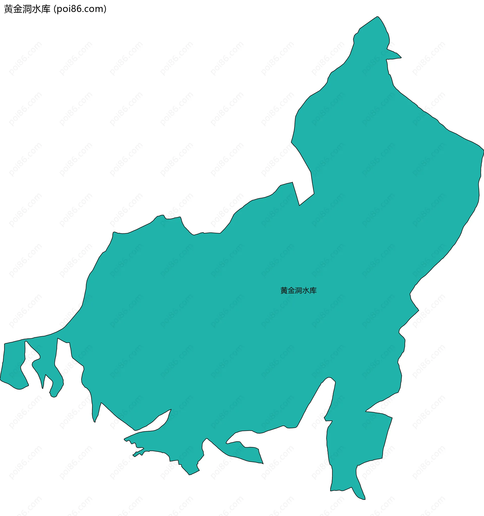 黄金洞水库边界地图