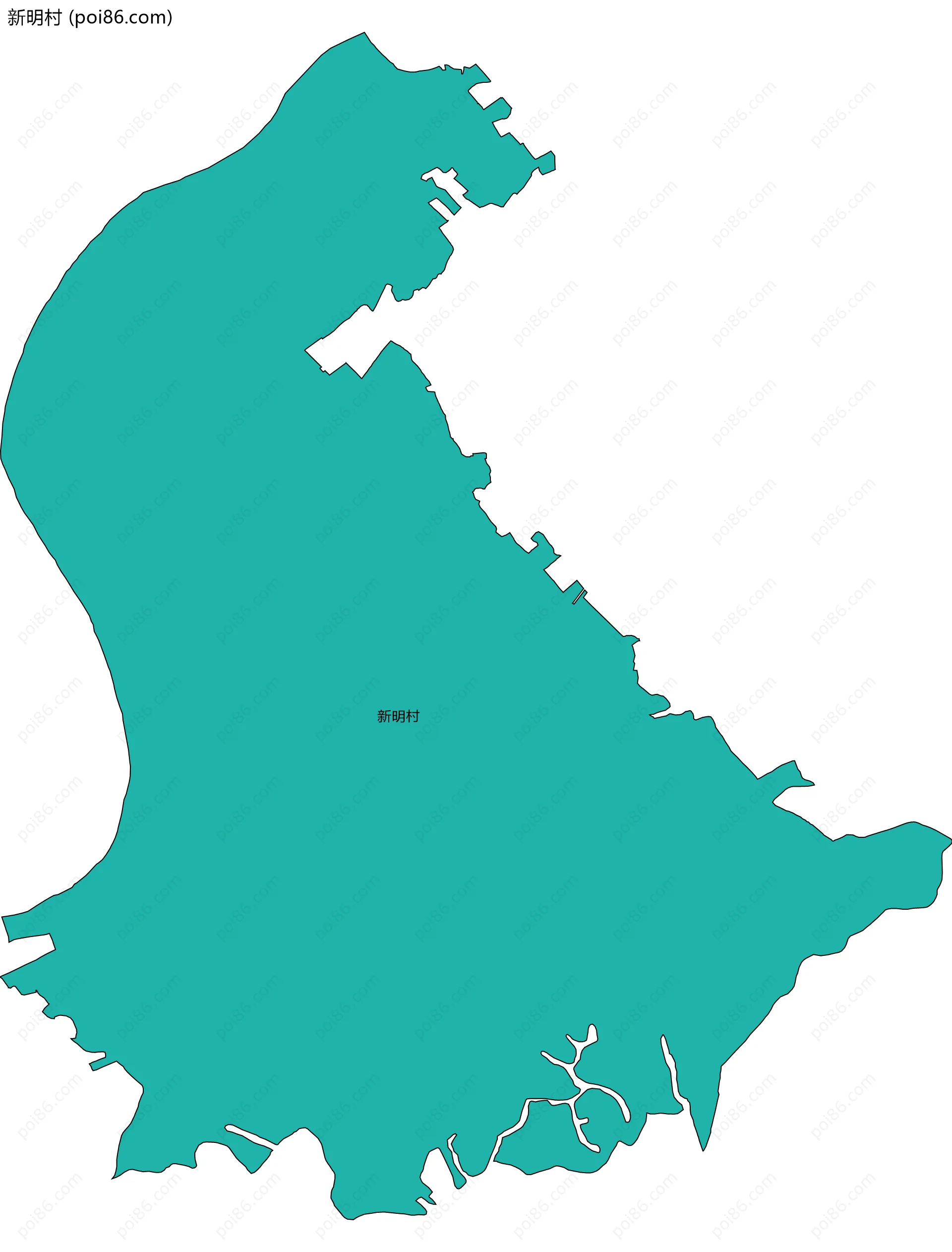 新明村边界地图