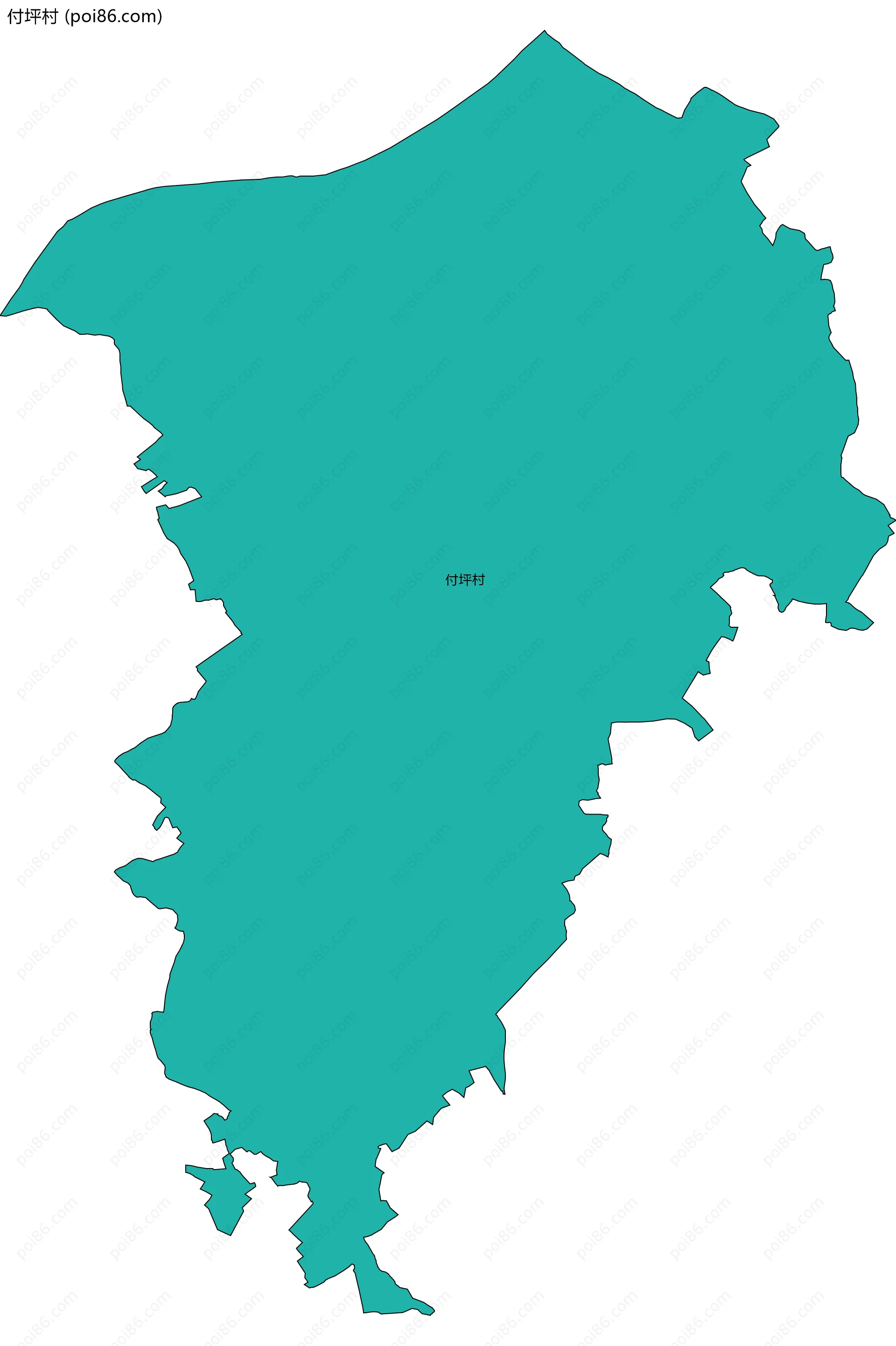 付坪村边界地图