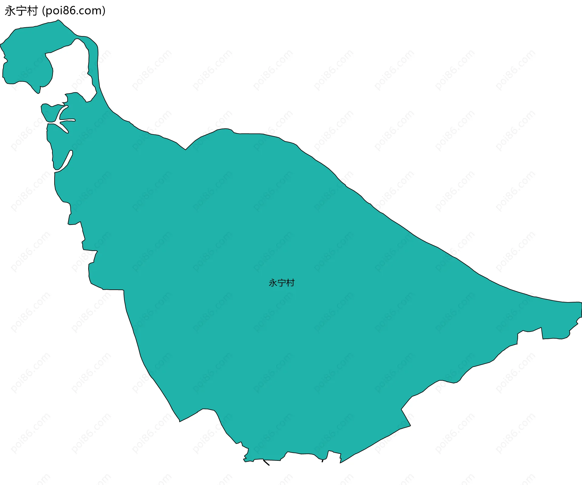永宁村边界地图