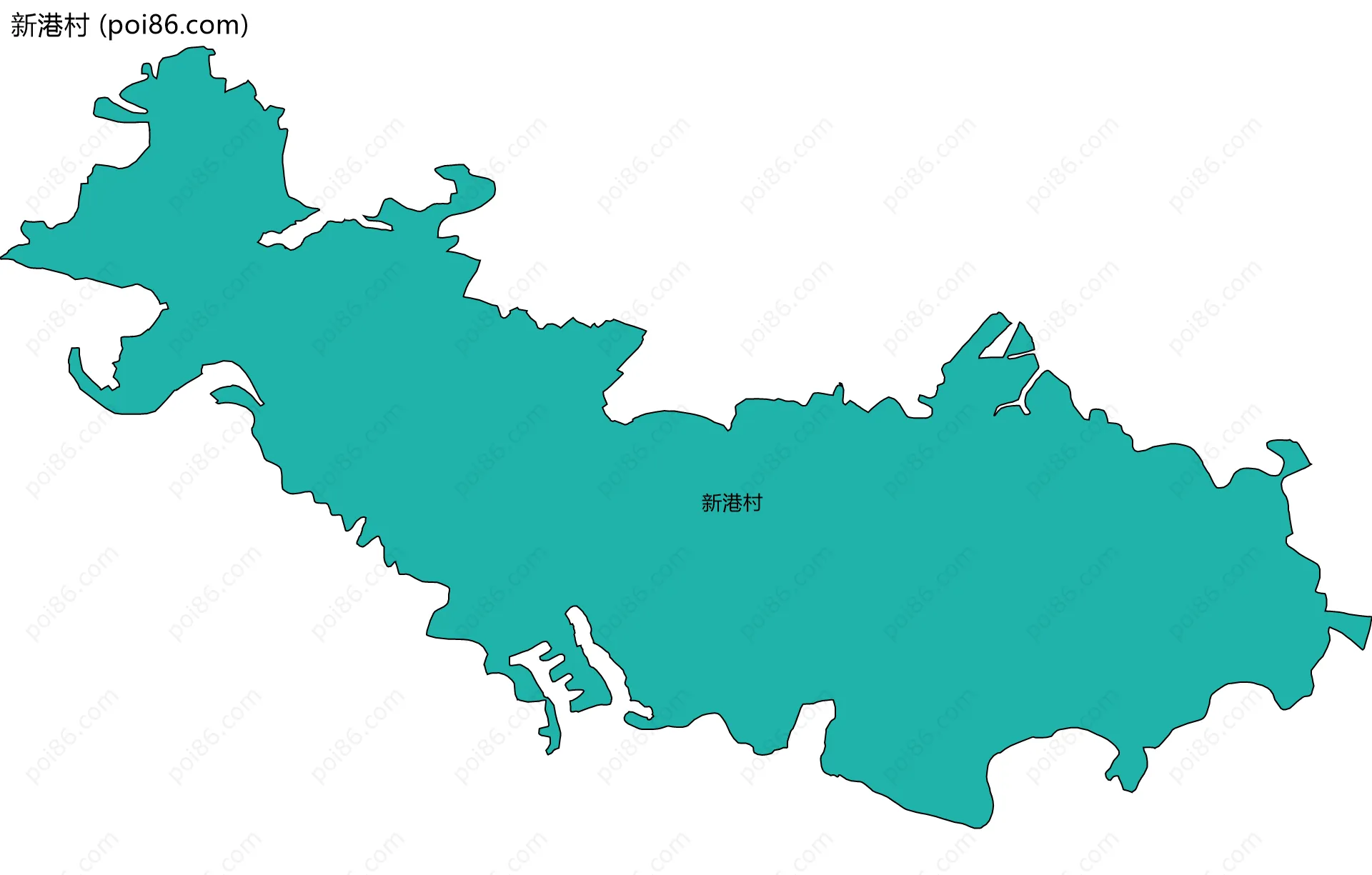 新港村边界地图