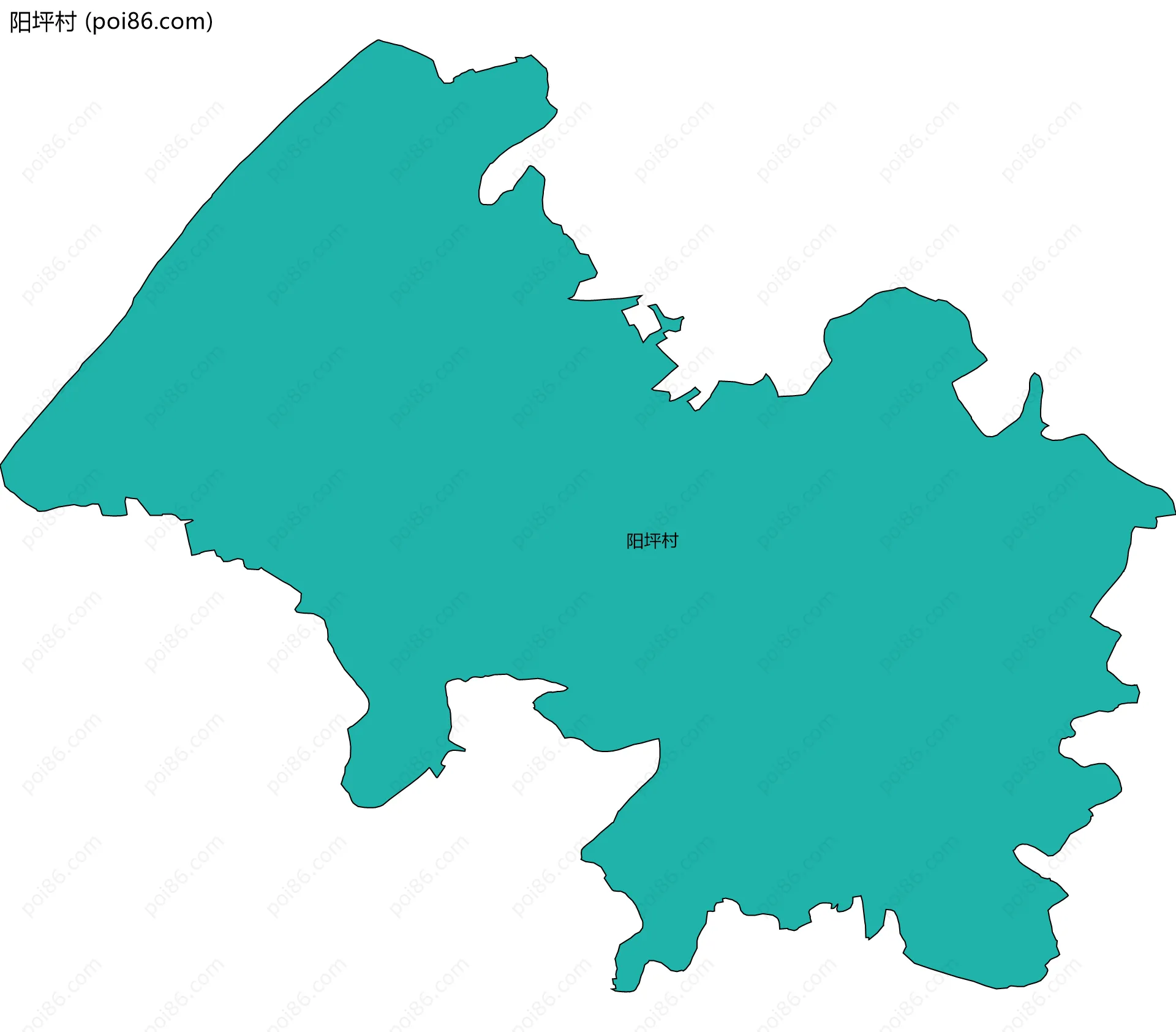 阳坪村边界地图