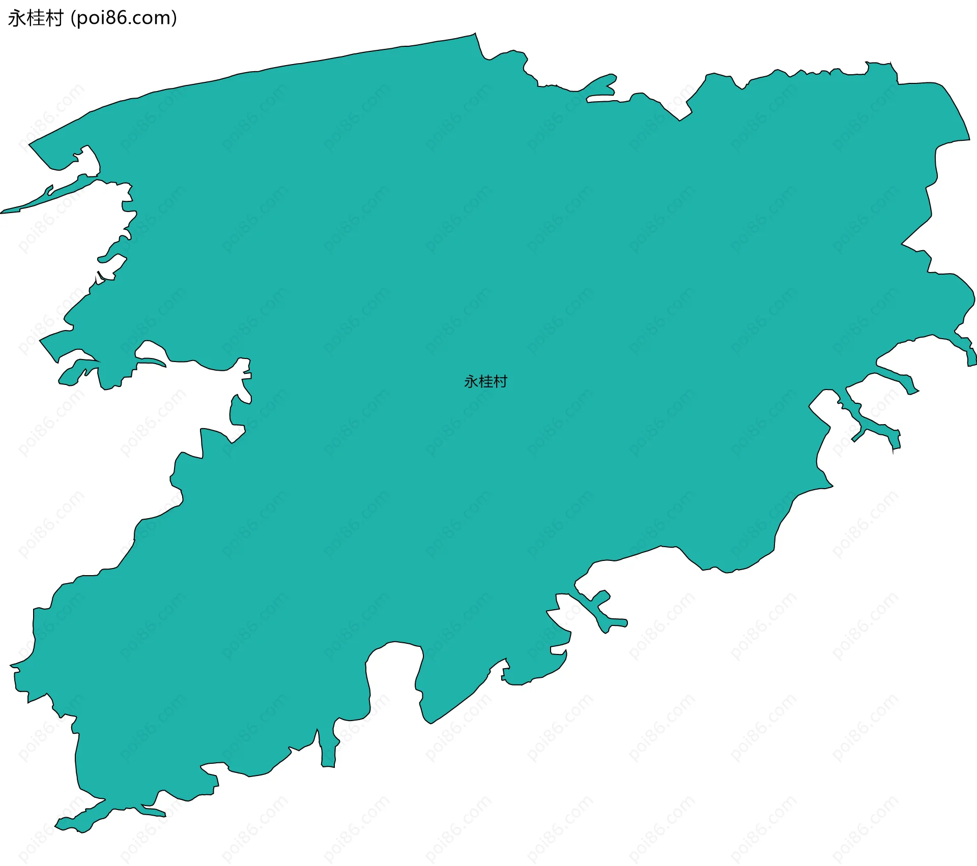 永桂村边界地图