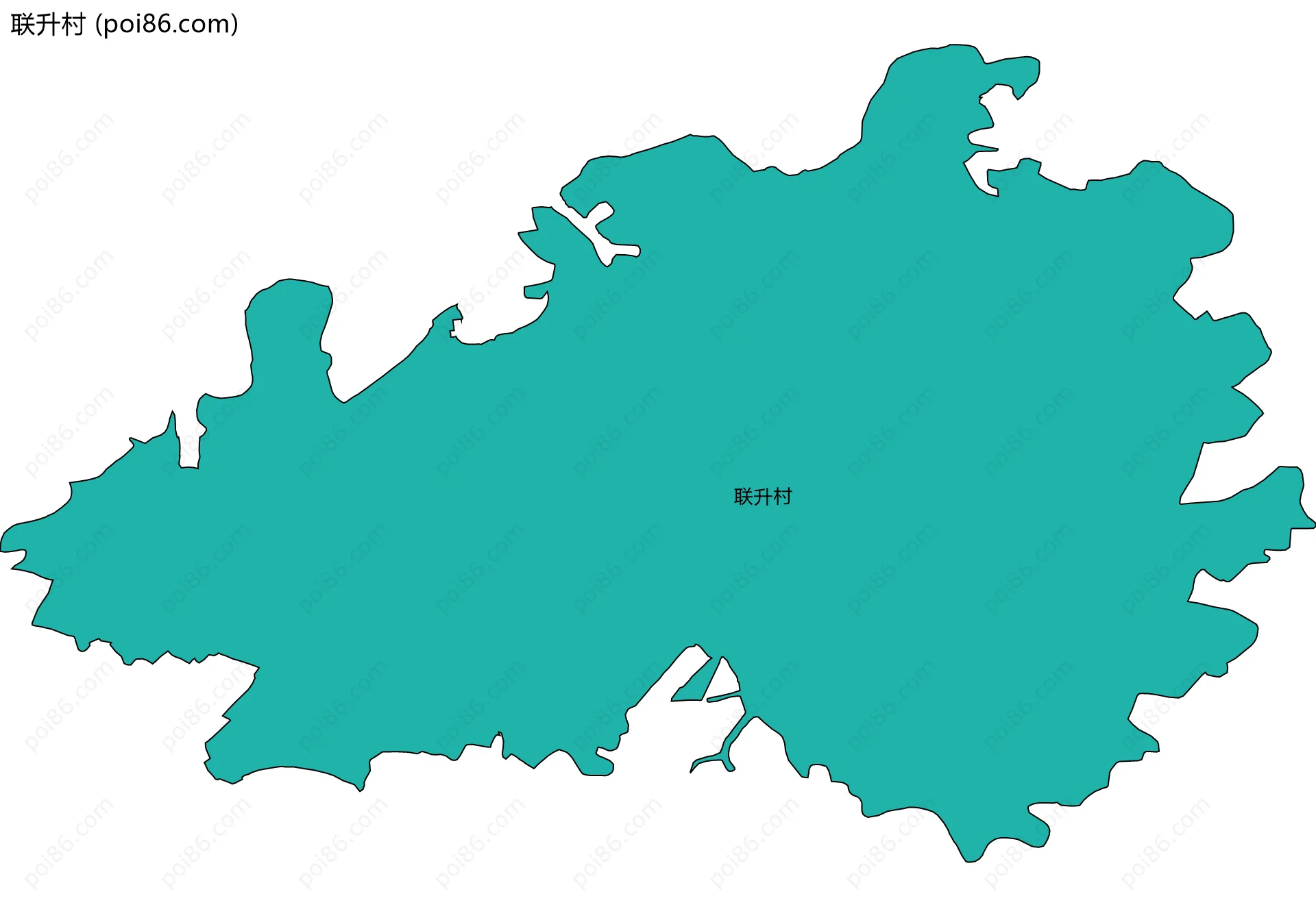 联升村边界地图