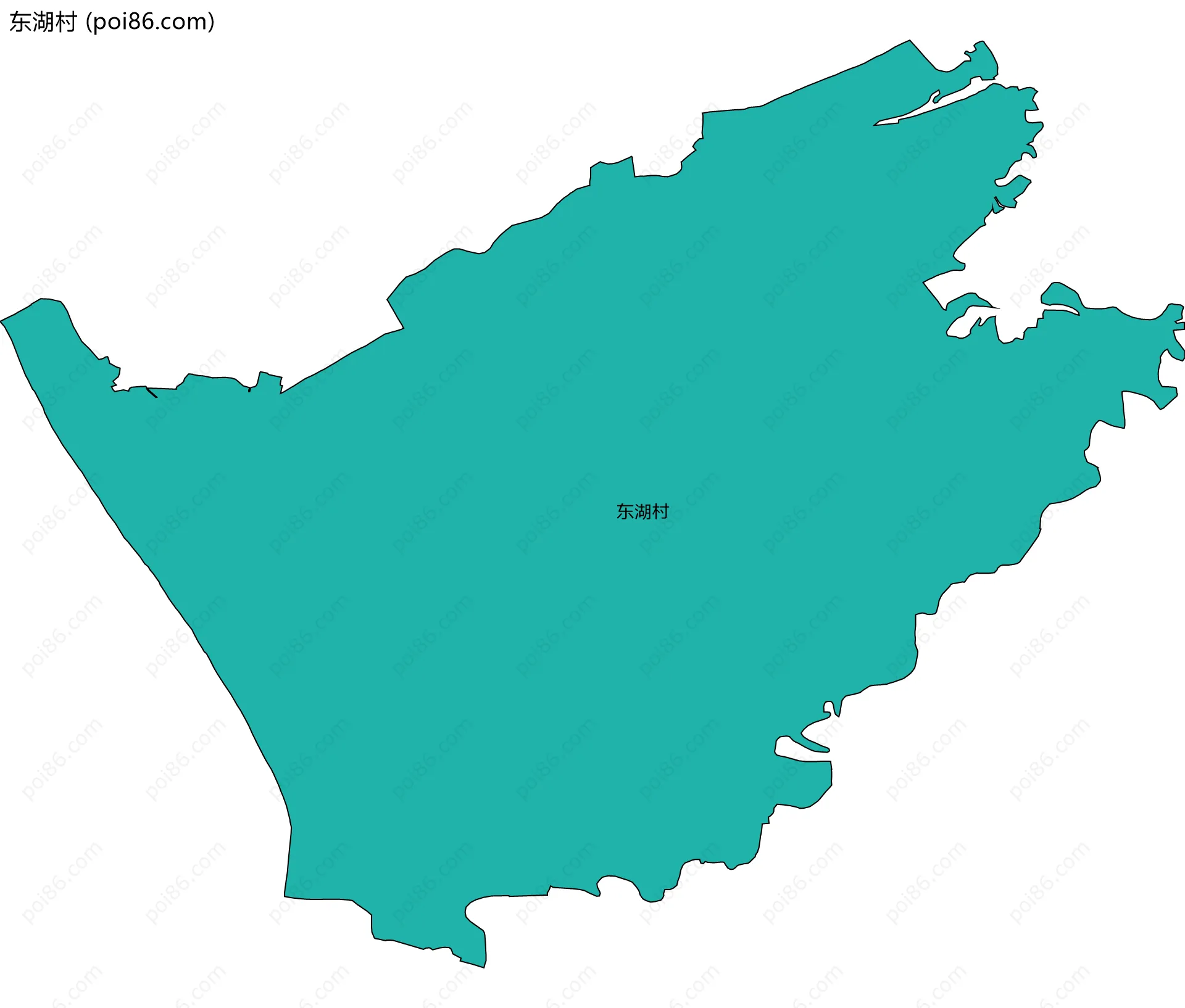 东湖村边界地图
