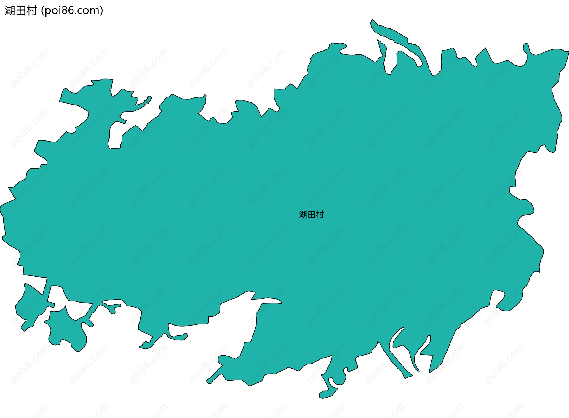 湖田村边界地图