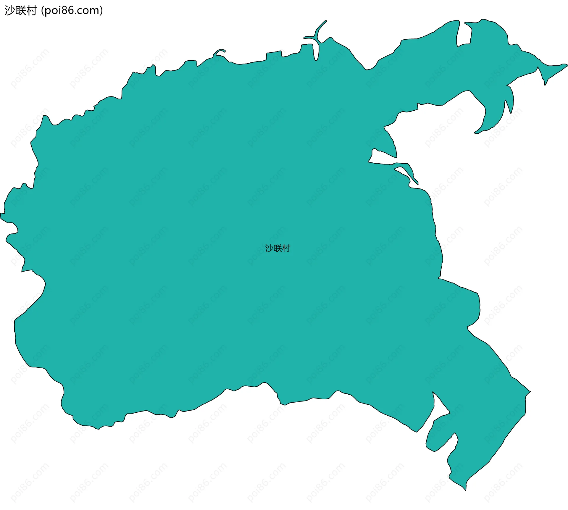 沙联村边界地图