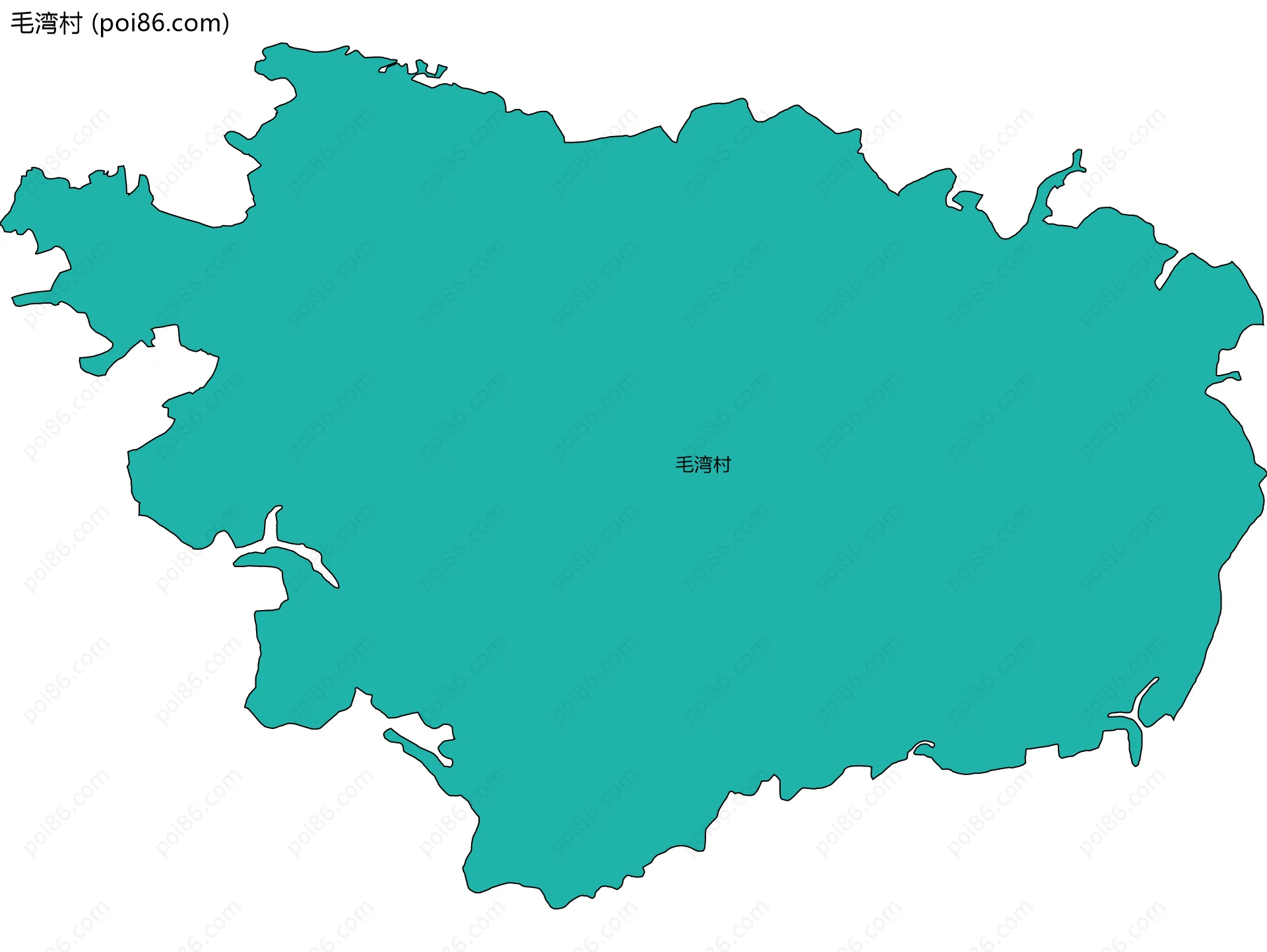 毛湾村边界地图