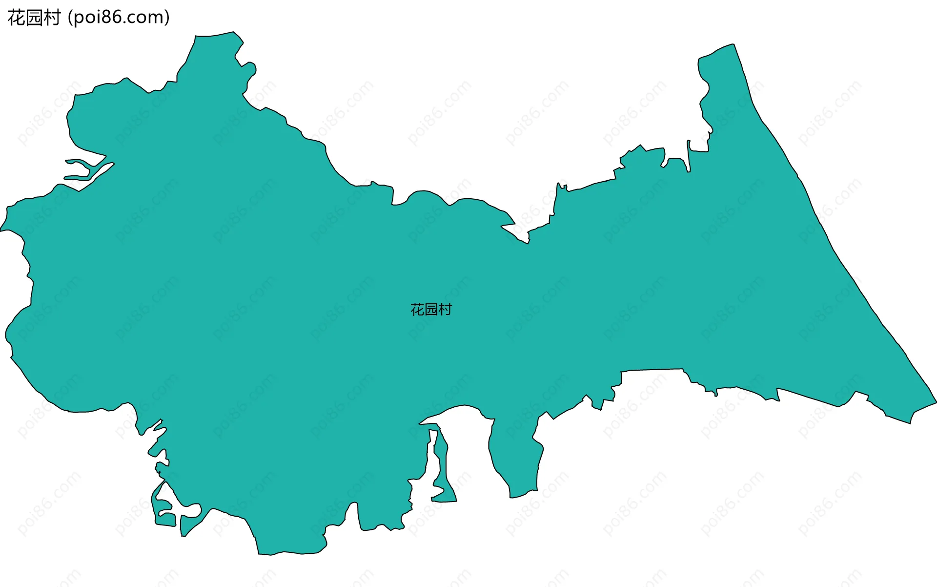 花园村边界地图