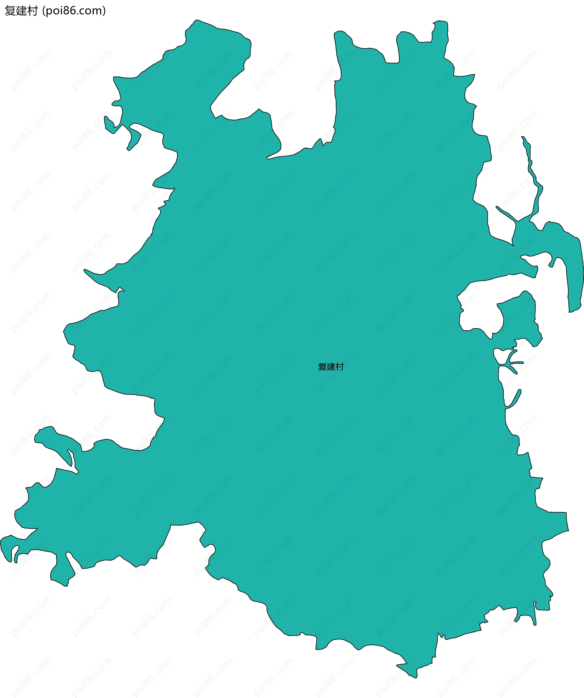 复建村边界地图