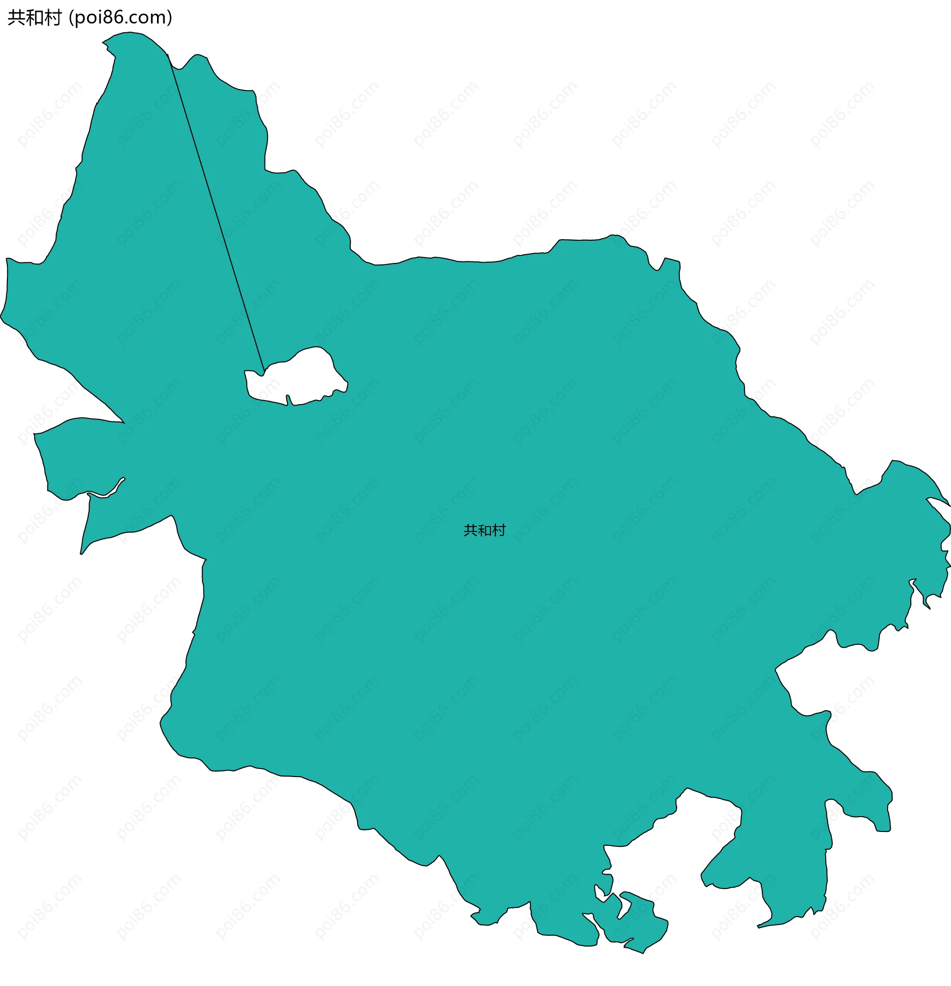 共和村边界地图