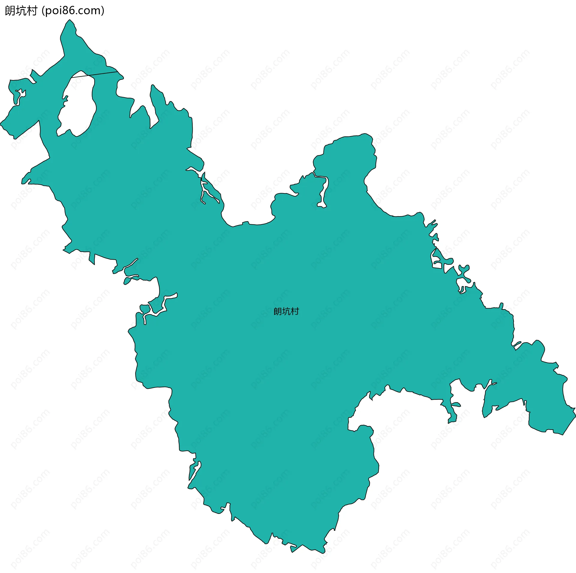 朗坑村边界地图