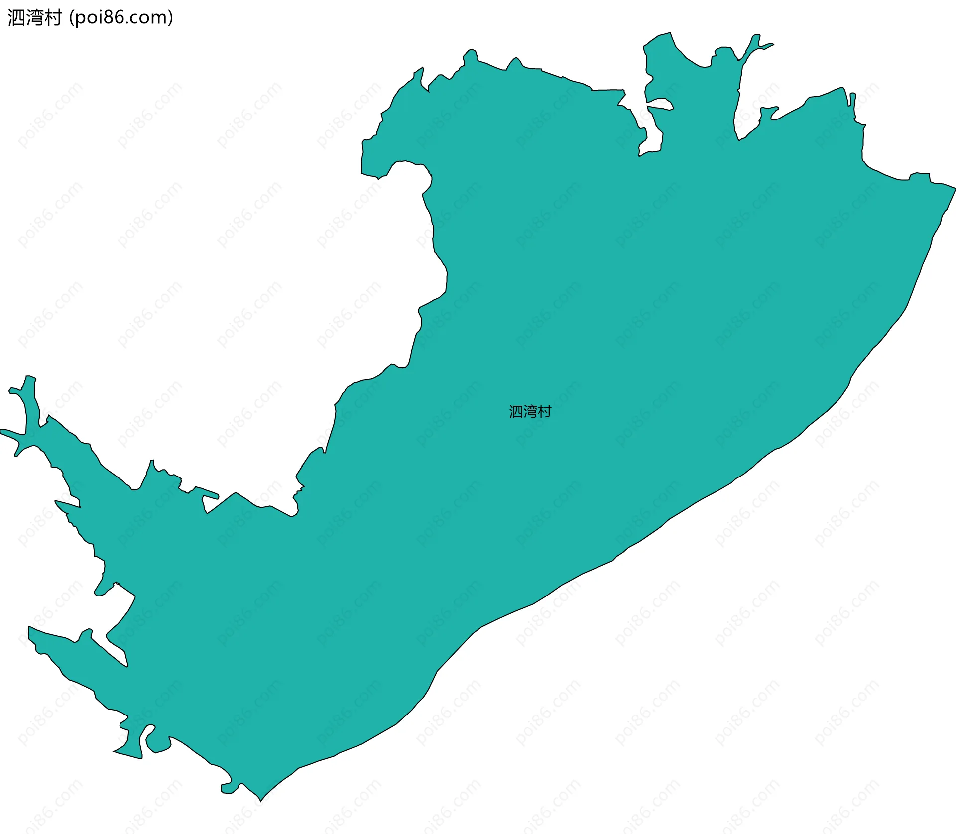 泗湾村边界地图