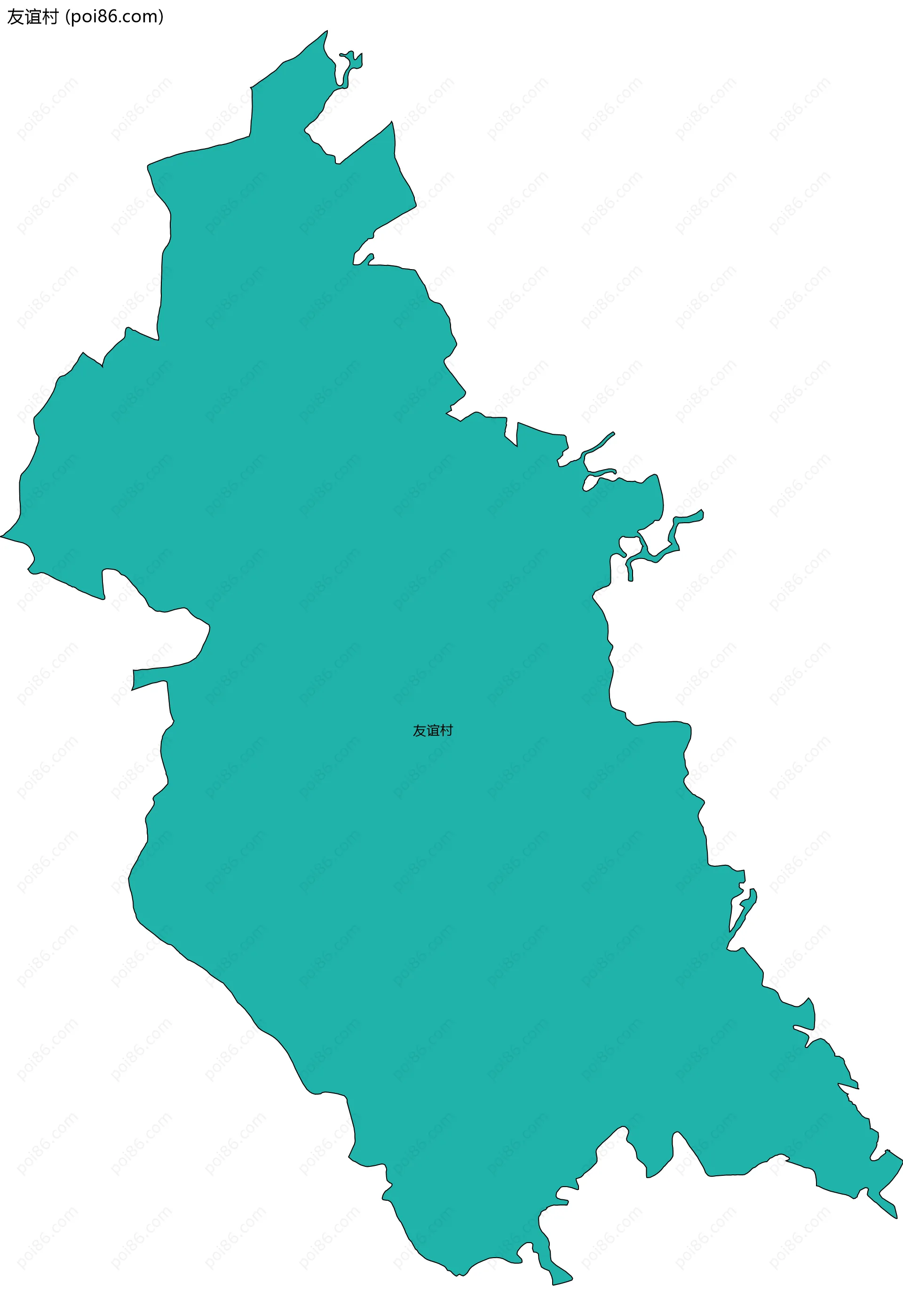 友谊村边界地图