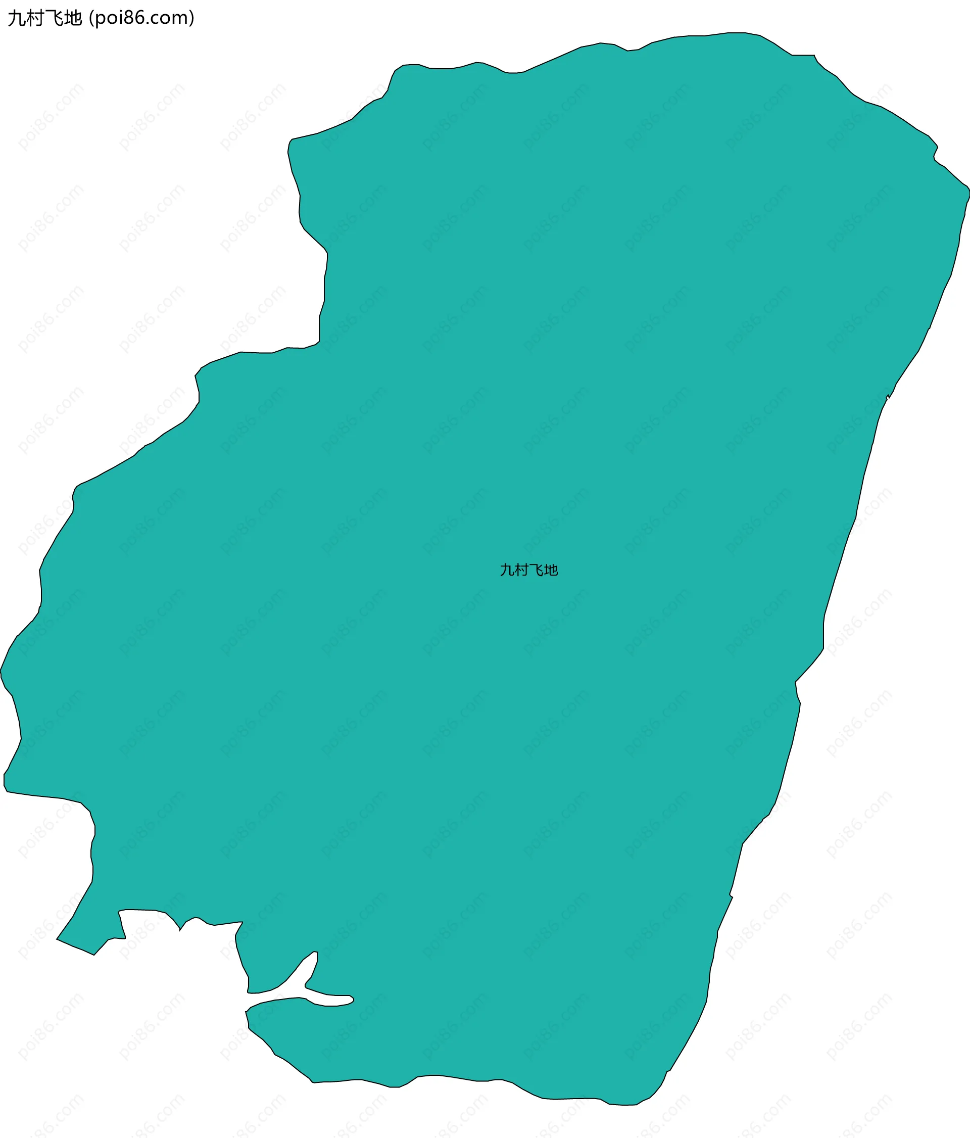 九村飞地边界地图