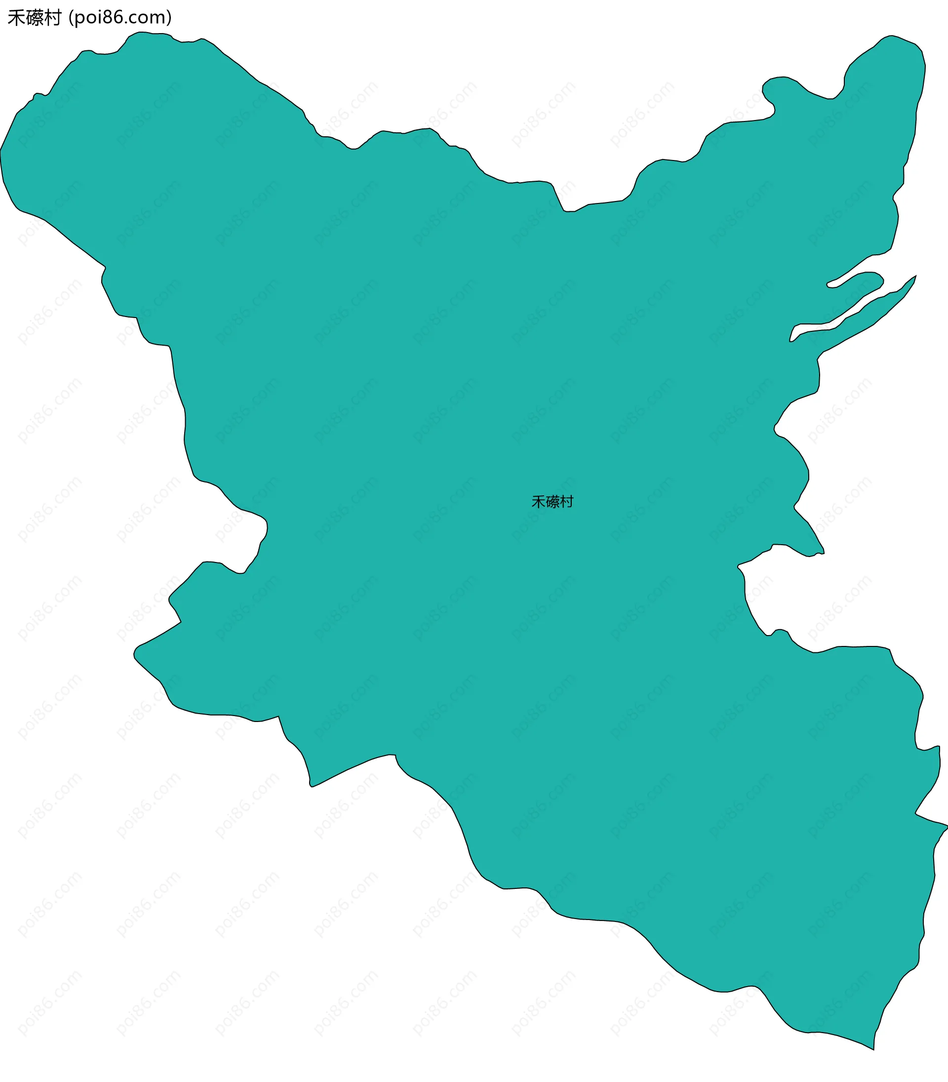 禾礤村边界地图