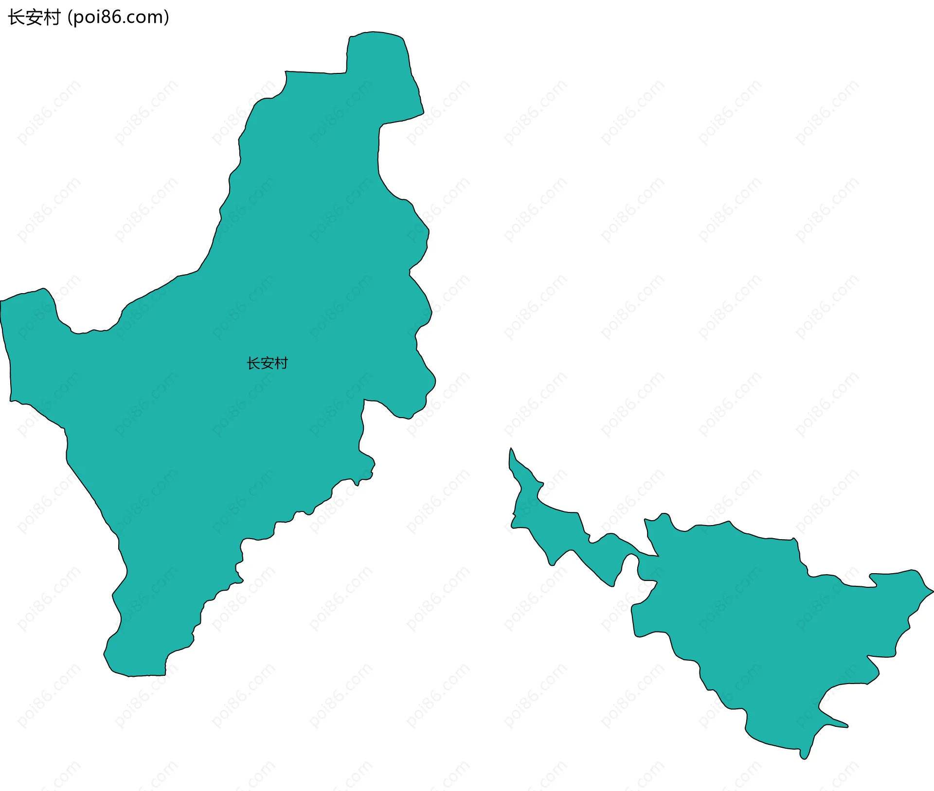 长安村边界地图