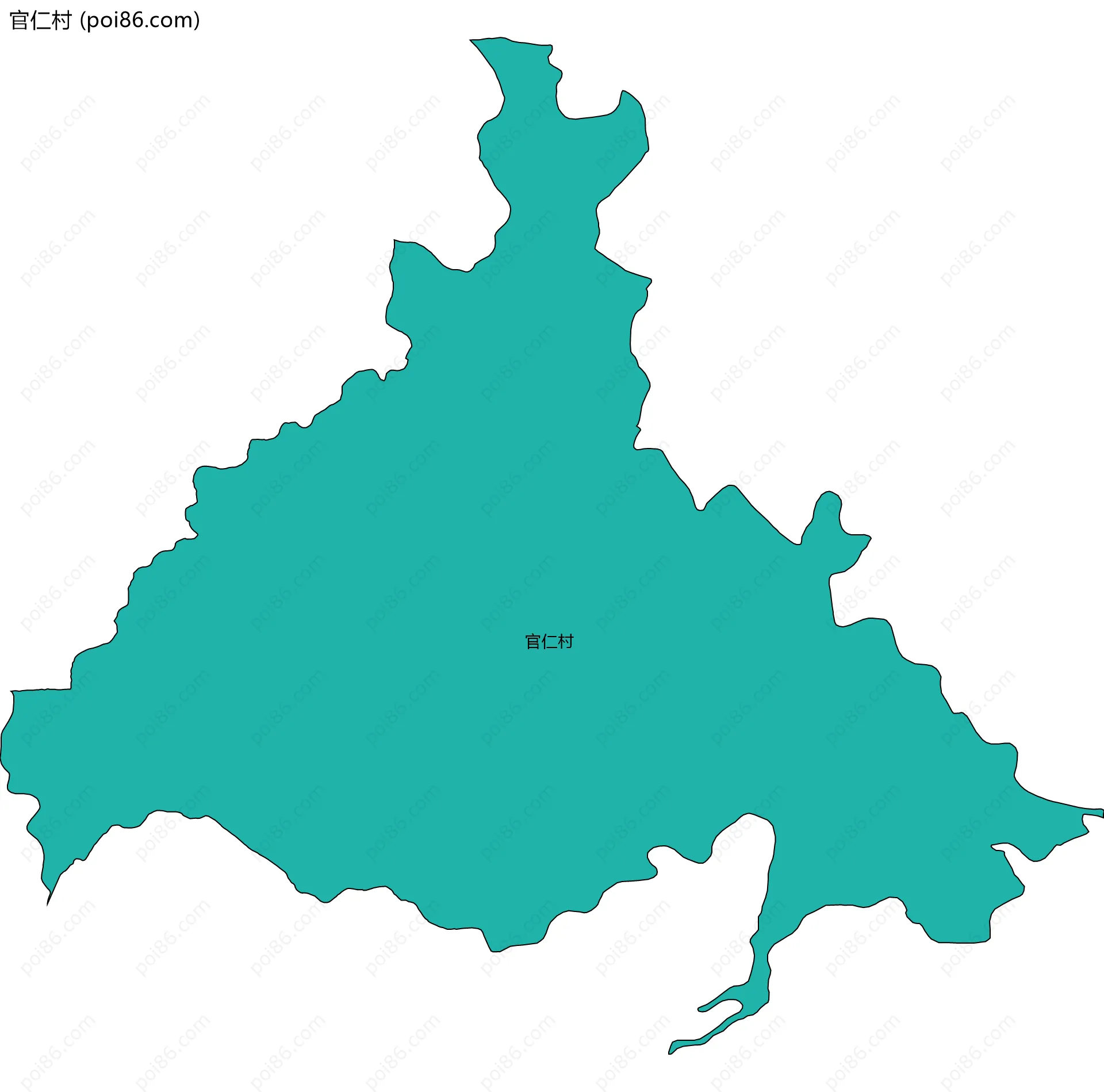 官仁村边界地图