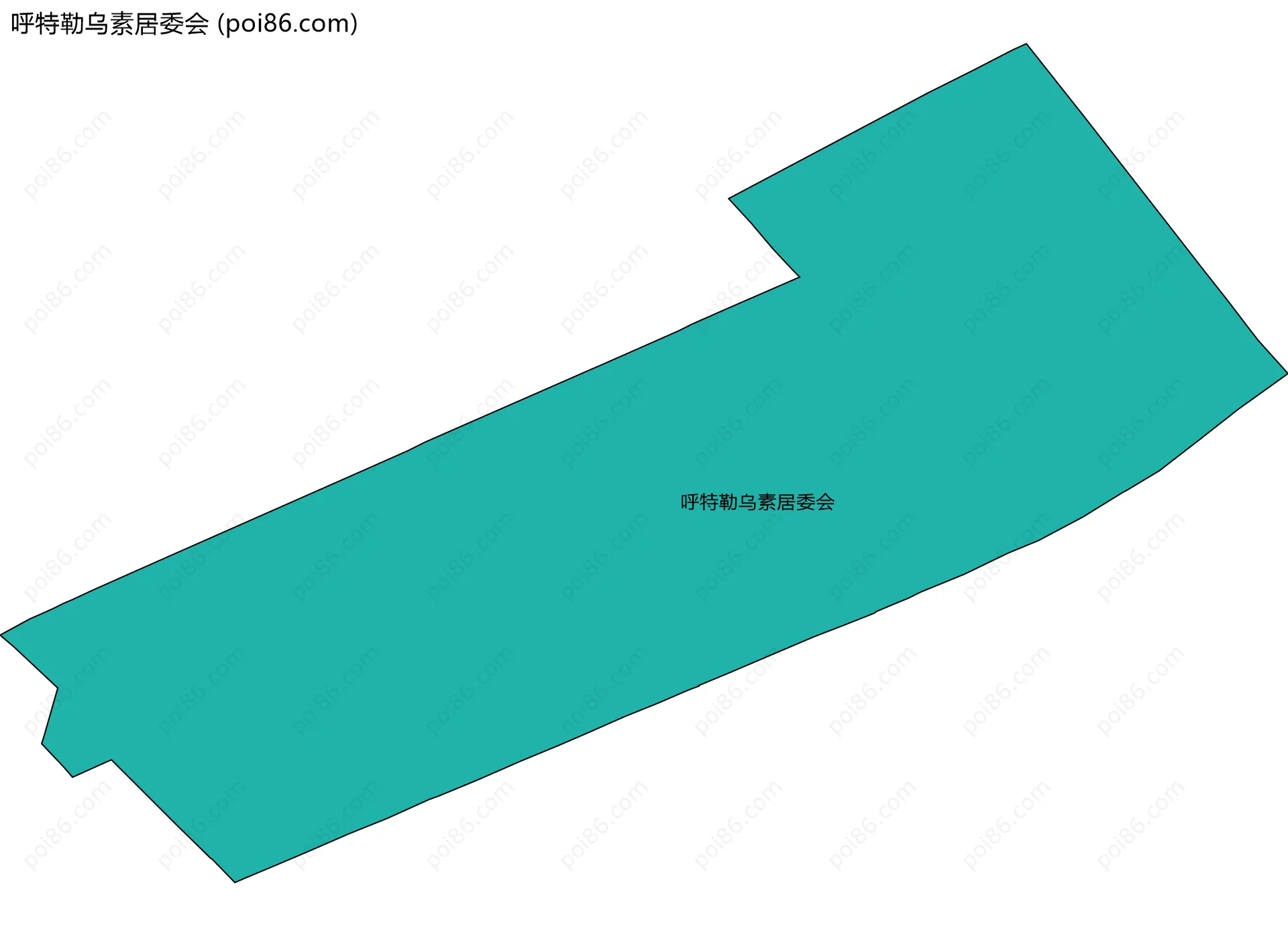 呼特勒乌素居委会边界地图