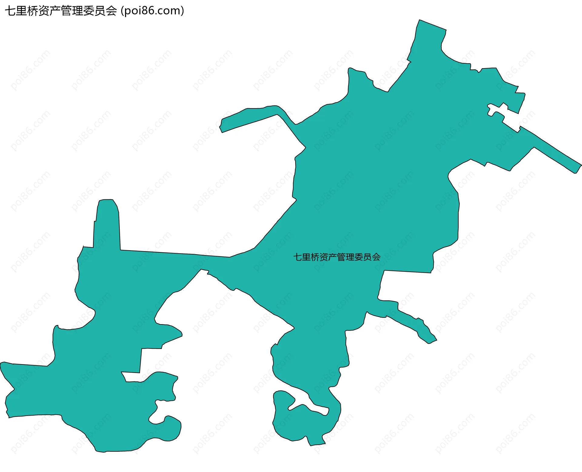 七里桥资产管理委员会边界地图