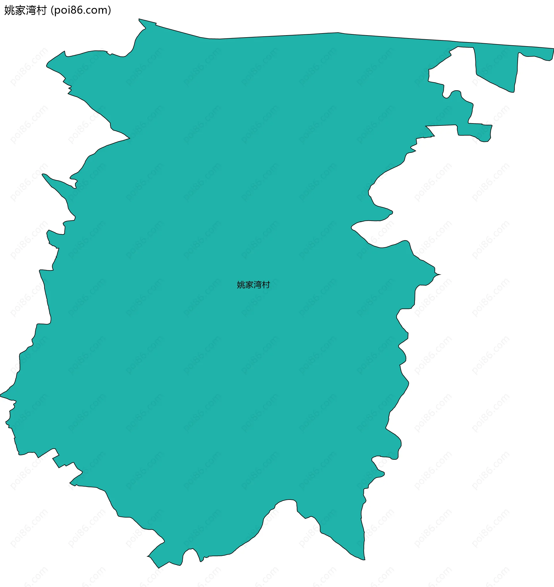 姚家湾村边界地图