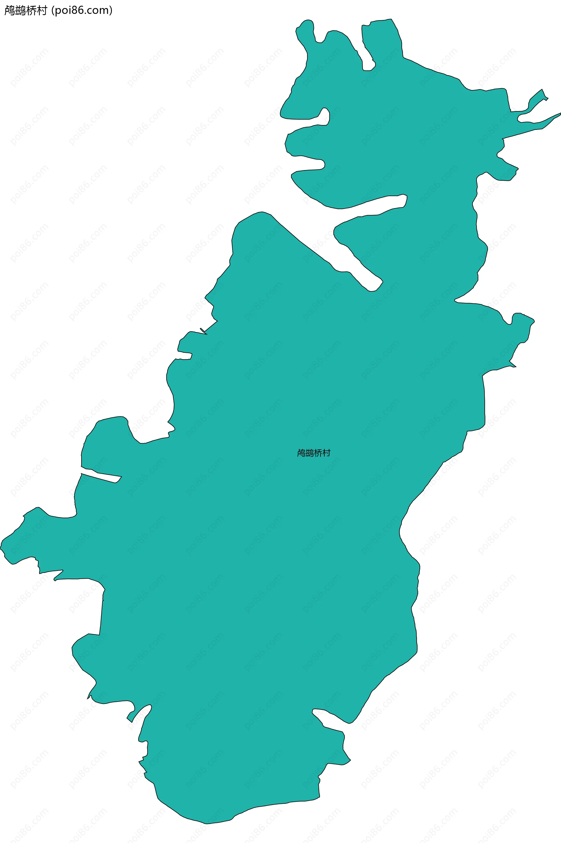 鸬鹚桥村边界地图