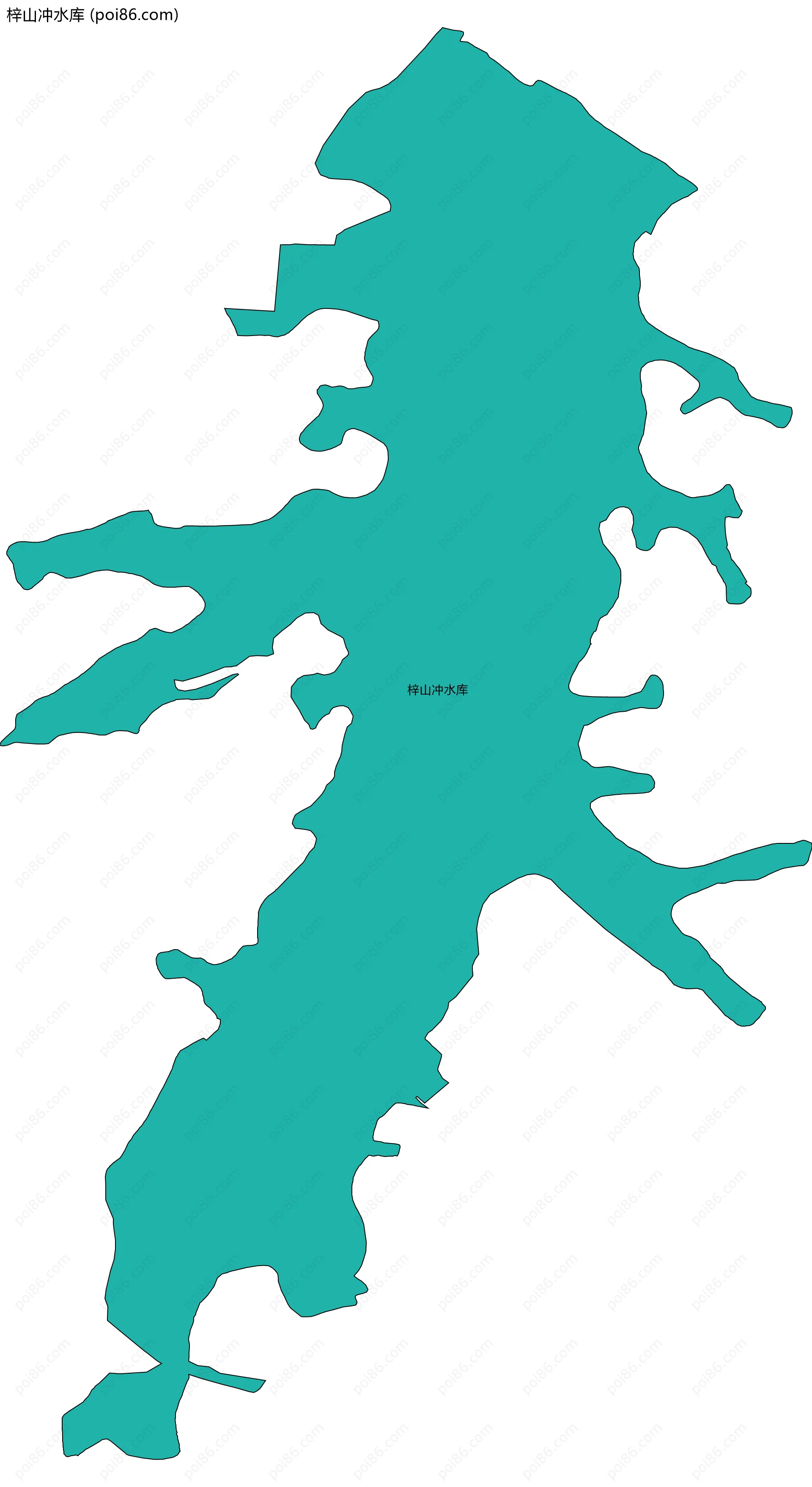 梓山冲水库边界地图